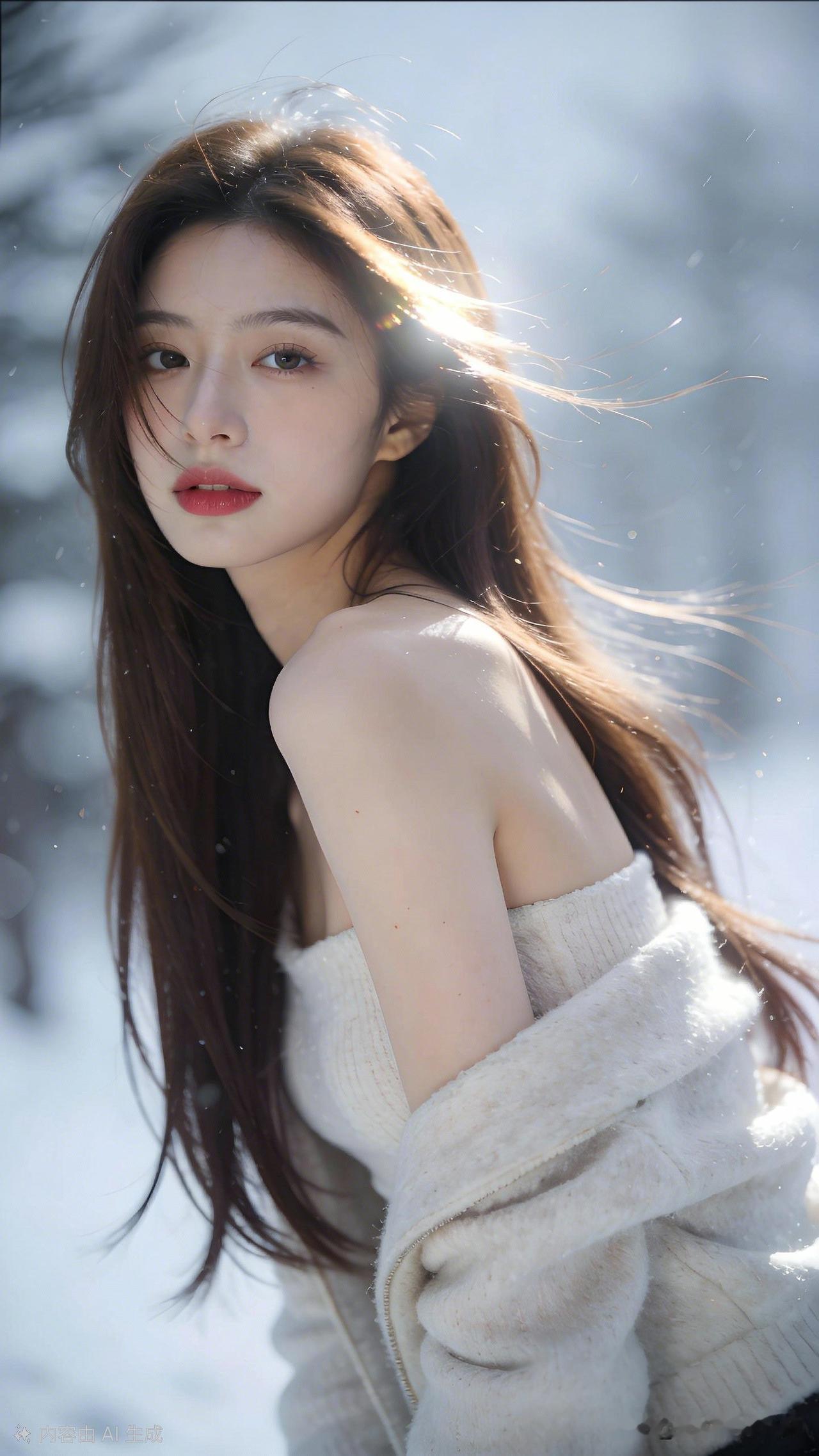 雪中美人影，风里玉人姿。有没有一张自己觉得拍的很美的照片 冬日暖阳下的温柔少女，