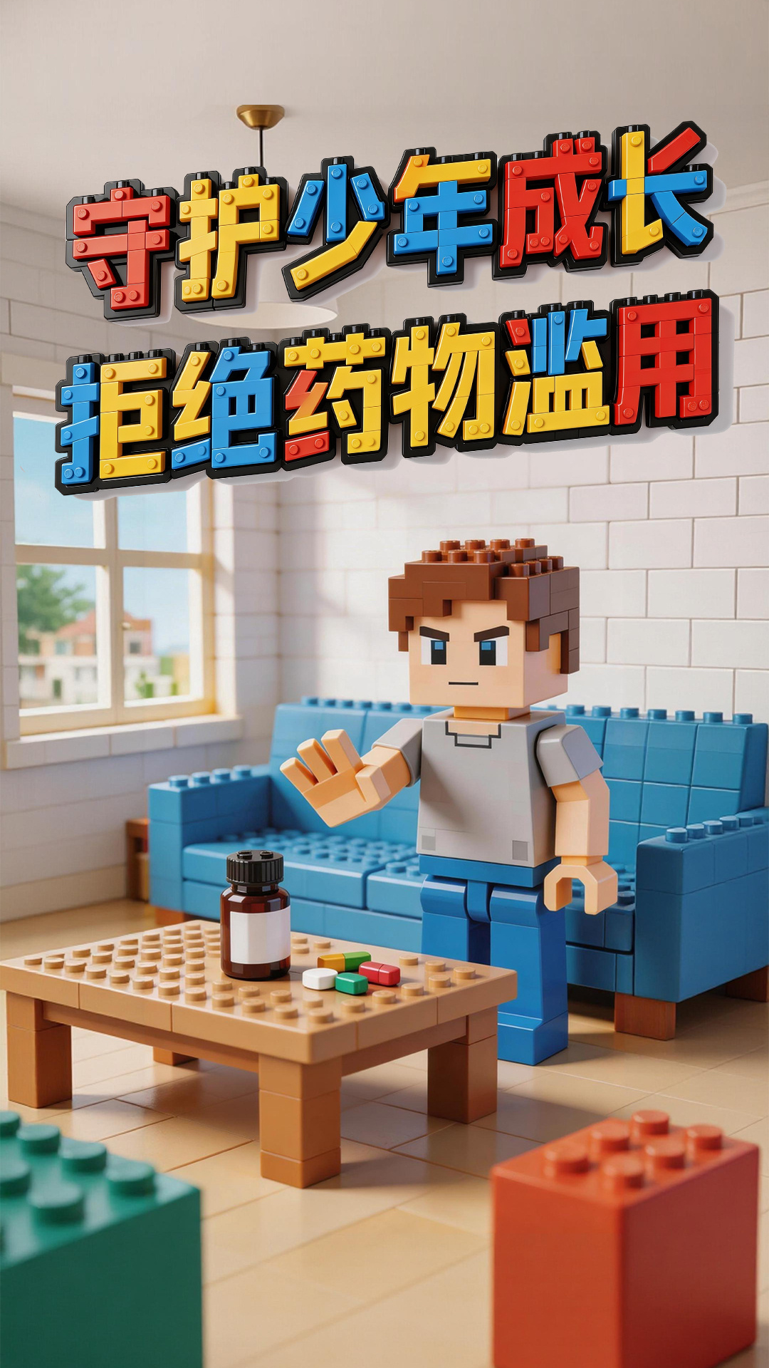 全民禁毒宣传月【守护少年成长，拒绝药物滥用（福建省禁毒办选送）】你我共参与 无毒