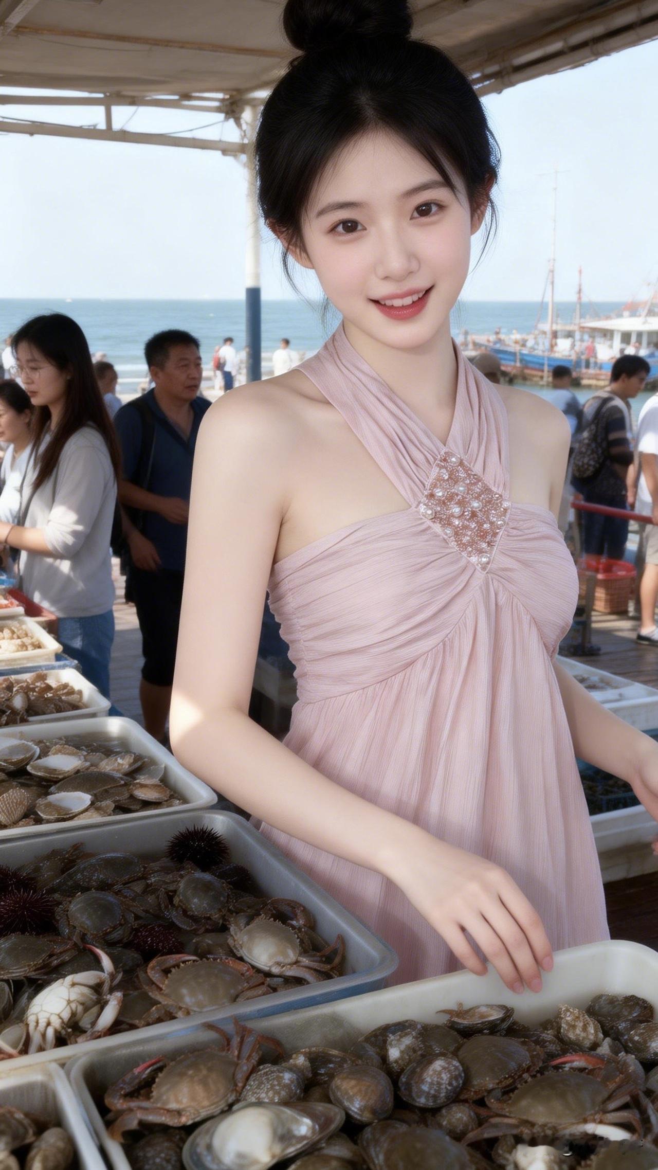 ：北海海鲜最便宜的地方，应当是码头了，每天无论刮风还是下雨总是人山人海，船没靠岸