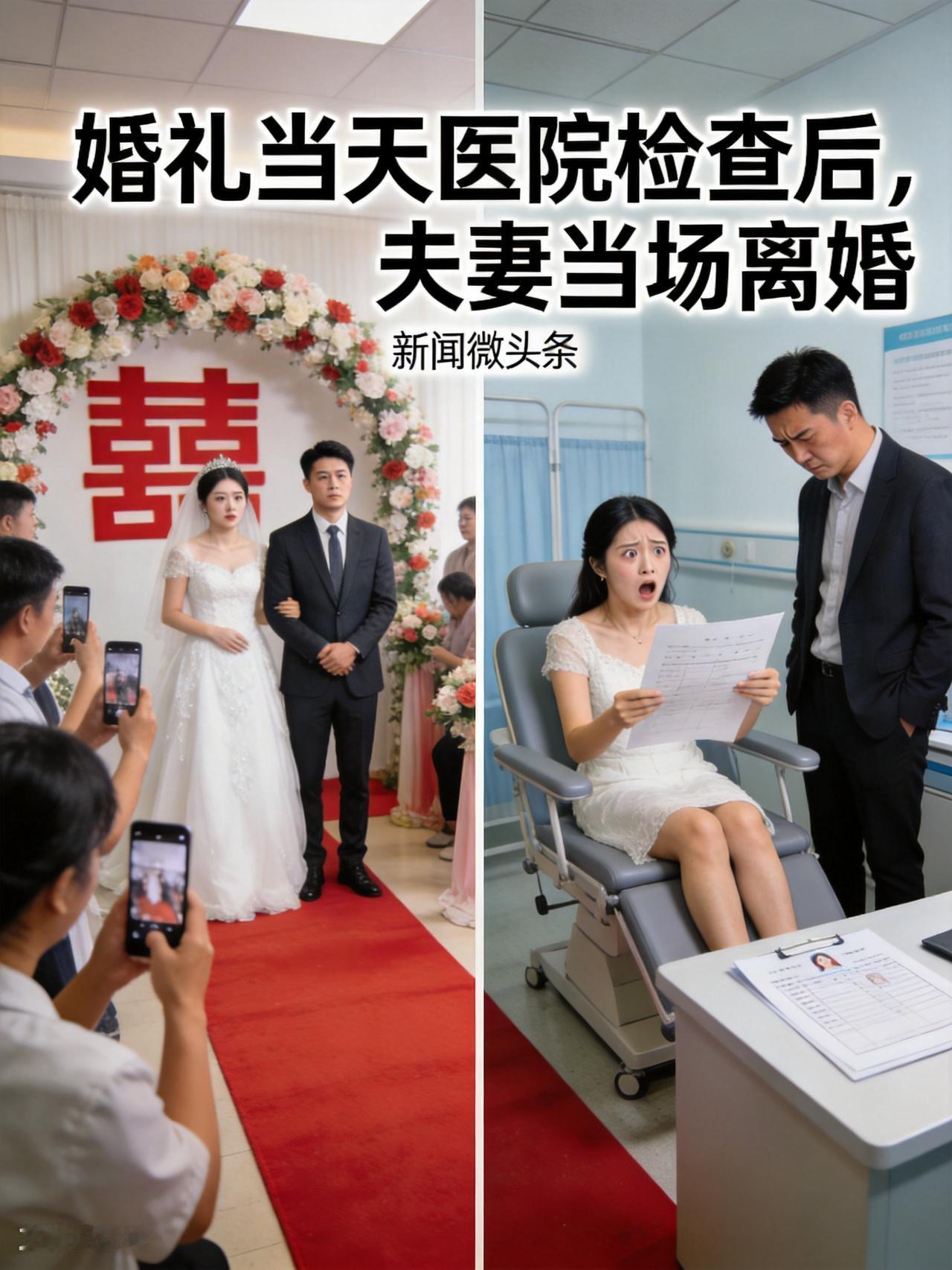 ------
婚礼进行到一半，新娘被120拉走，回来后婚就离了
前几天刷到一个帖