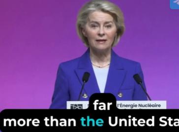 【乌尔苏拉·冯德莱恩：“女士们、先生们，很明显，核竞赛已经开始了。” 她表示，欧