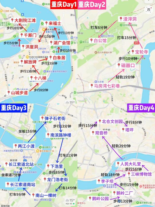 本人做的重庆旅游攻略已经next level了！
