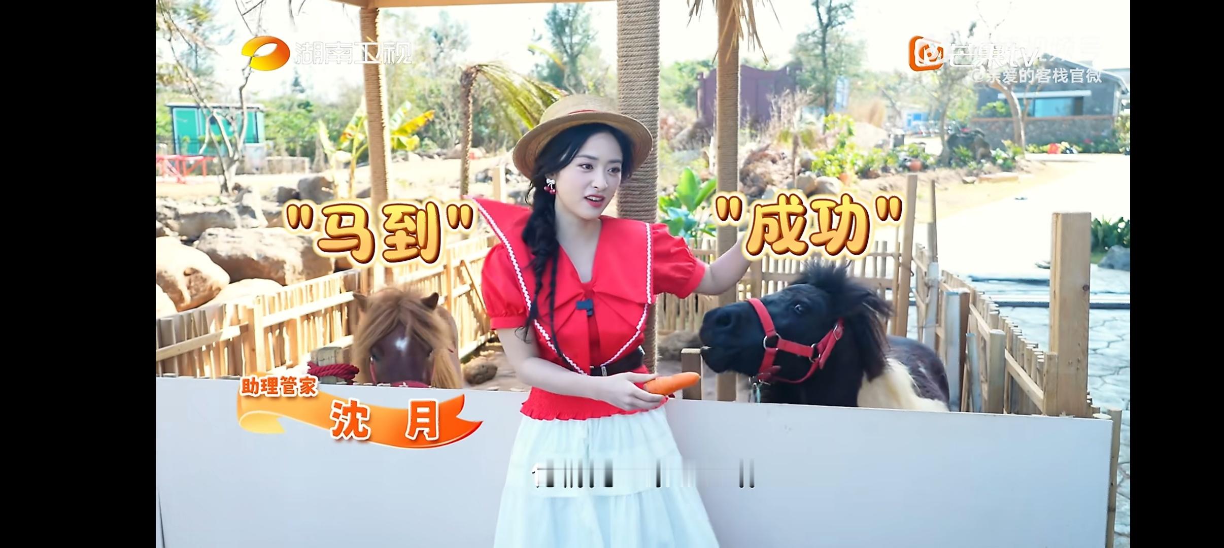 沈月携亲爱的客栈团宠正式亮相 沈月一身红衣白裙好漂亮，携《亲爱的·客栈2026》