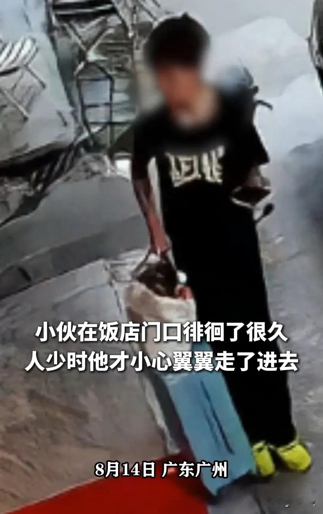 看哭了！广东广州，一位退伍军人开的饭店，来了一个拉着行李箱的小伙子，小伙子在饭店