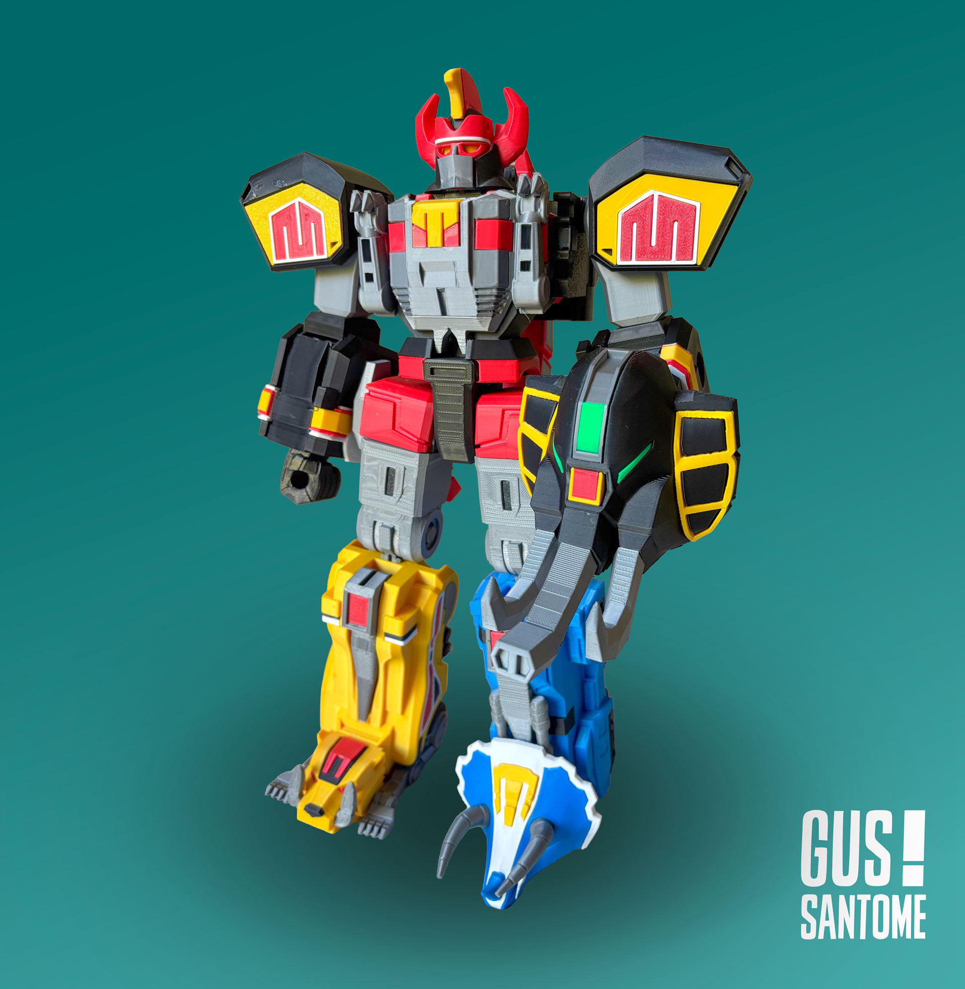 现在3d打印越来越牛了。复刻了好多小时候的玩具。像变形的擎天柱，恐龙战队大合体，