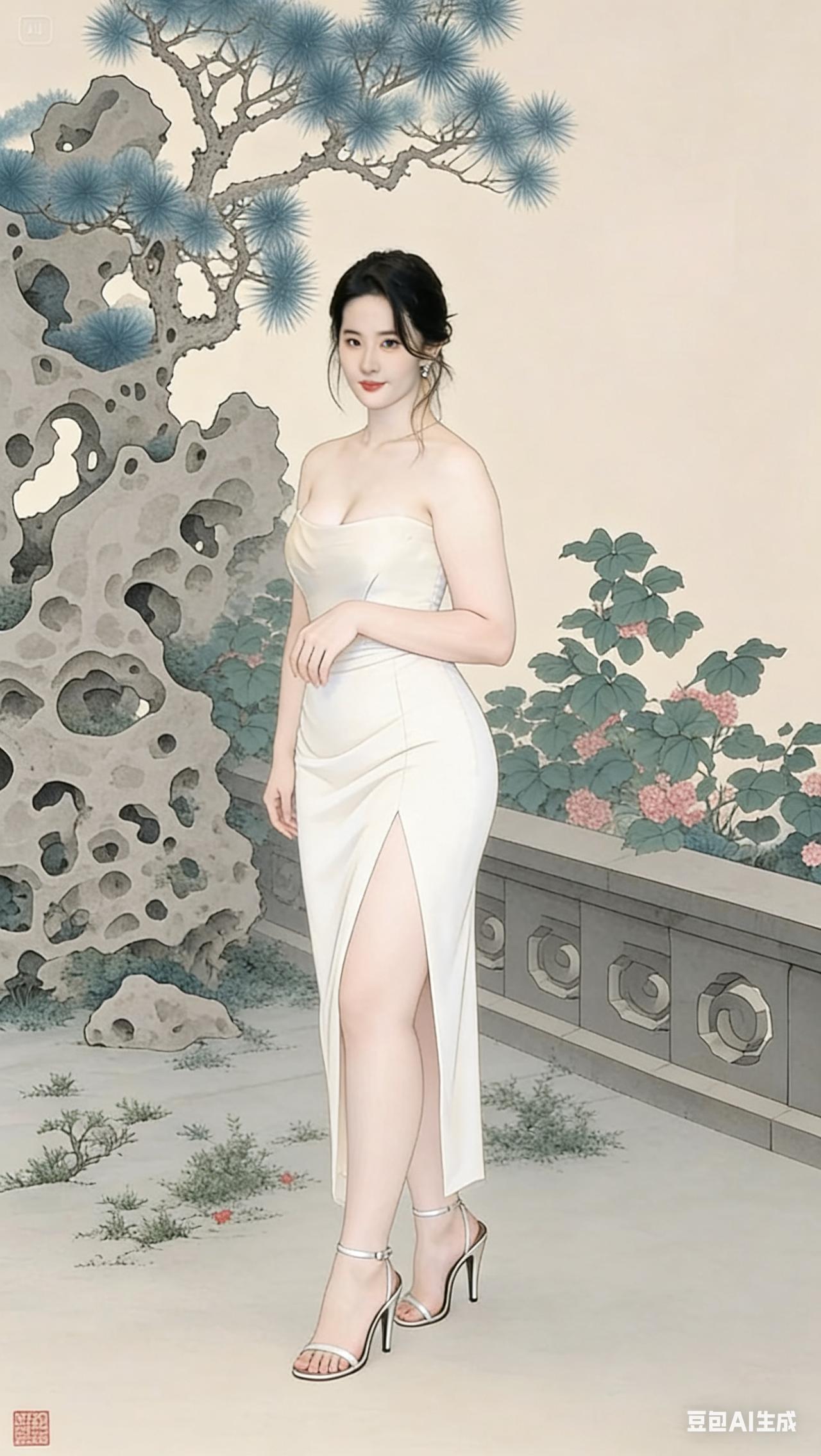 画中美人，古色古香！