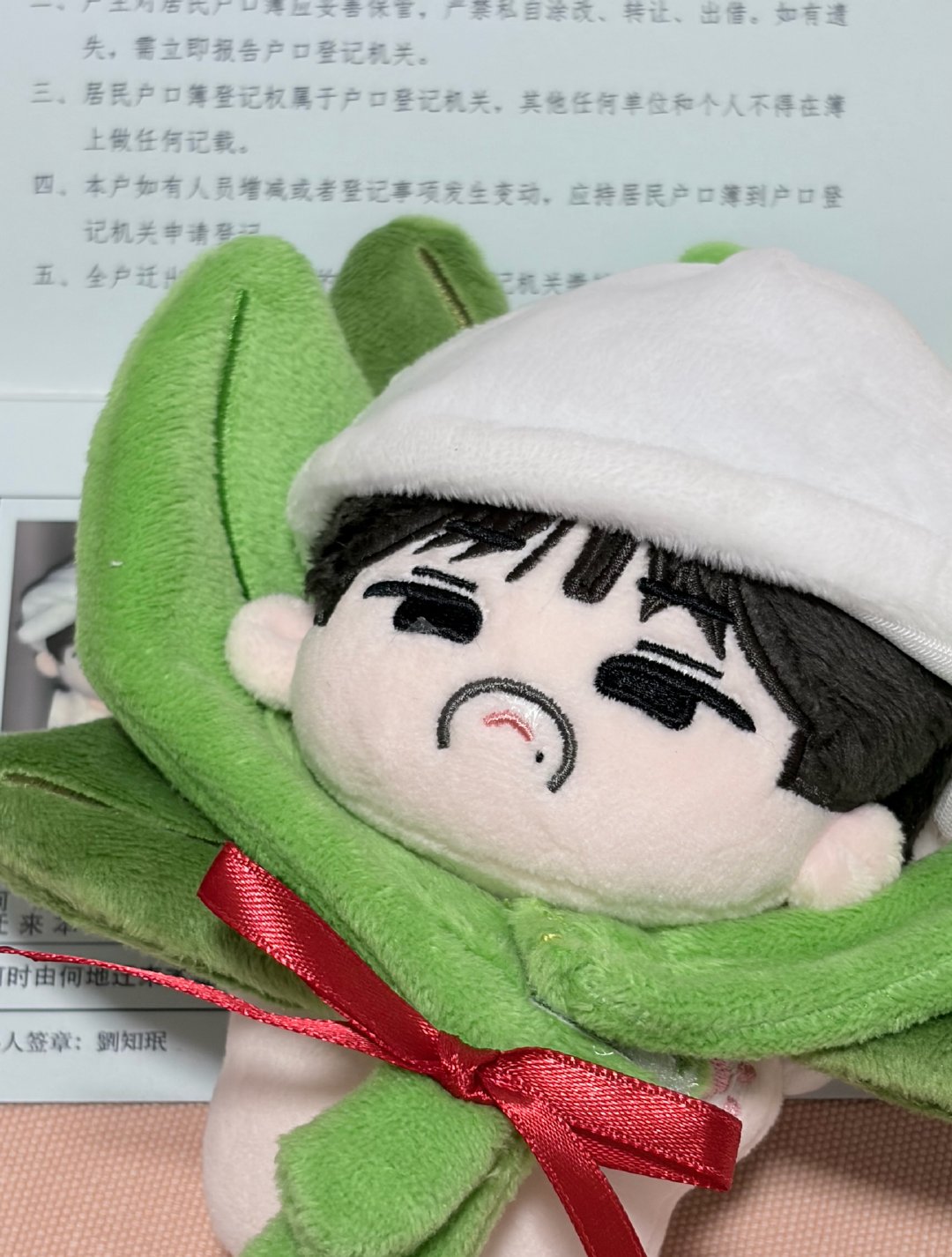终于拿到农珉了 这个柚子叶头套好可爱😻 