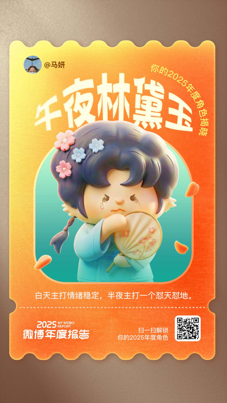 微博年度报告 实力这一块，咱确实拿捏了！2025年稳稳保持 金V身份365天！相