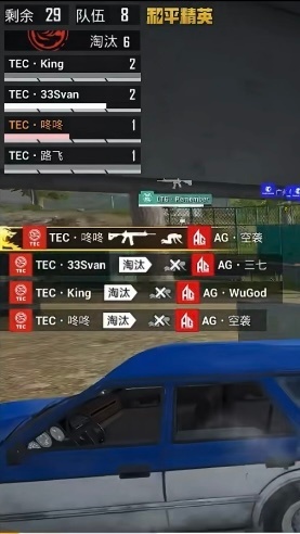 PEL第六周突围赛，TEC单局6杀。King与33Svan各收2个淘汰，咚咚、路