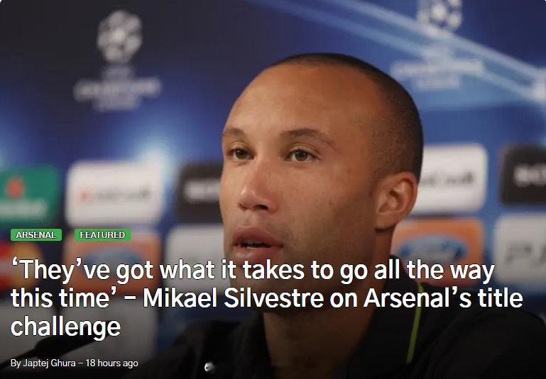 前阿森纳球员西尔维斯特：阿森纳的青训学院，尤其是在温格接手之后，变得更加职业化了