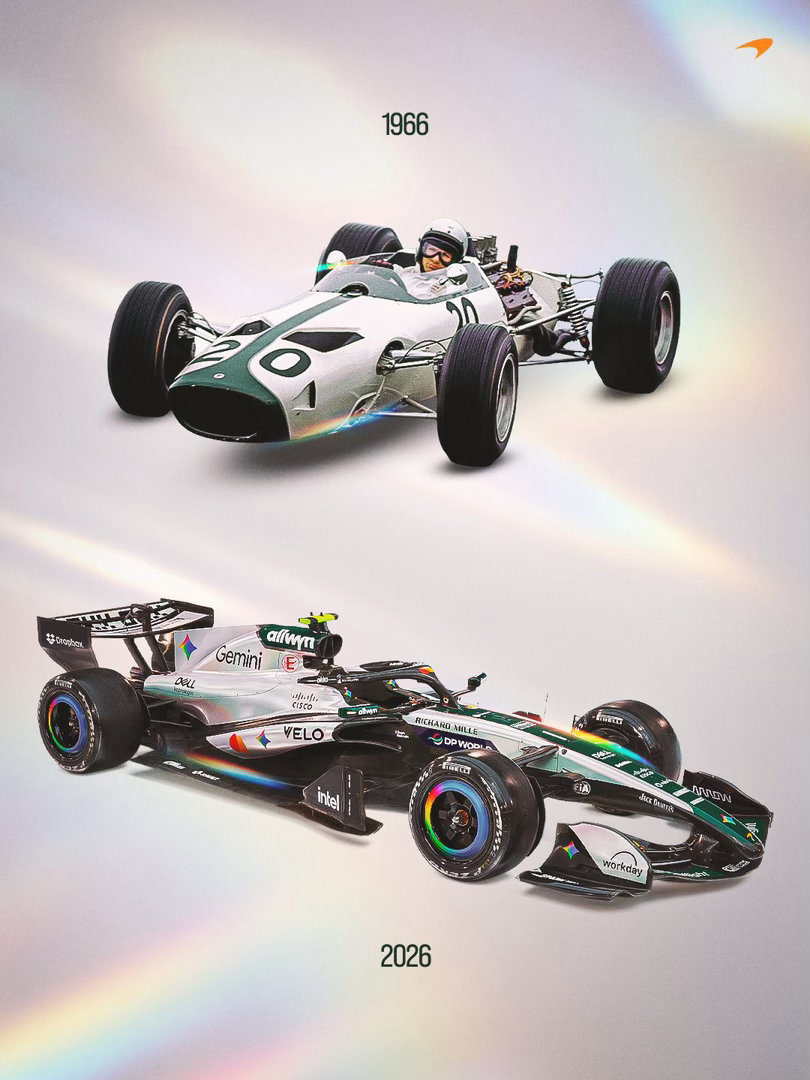 F1  迈凯伦在2026F1英国大奖赛 主场带来特别版赛车涂装，致敬1966年首