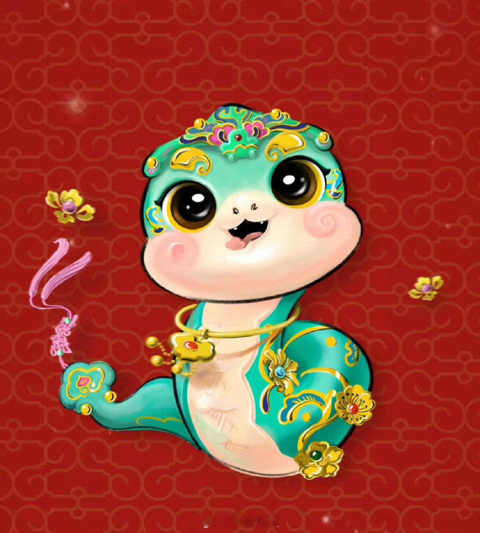蛇年吉祥物“巳升升”来啦！它的独特之处在于那如同玉如意般的尾巴，真是别具一格，将