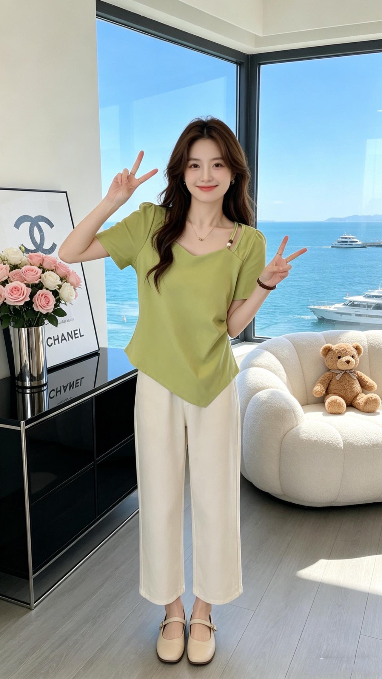 胖mm上衣 休闲百搭 洋气减龄 谁穿谁好看