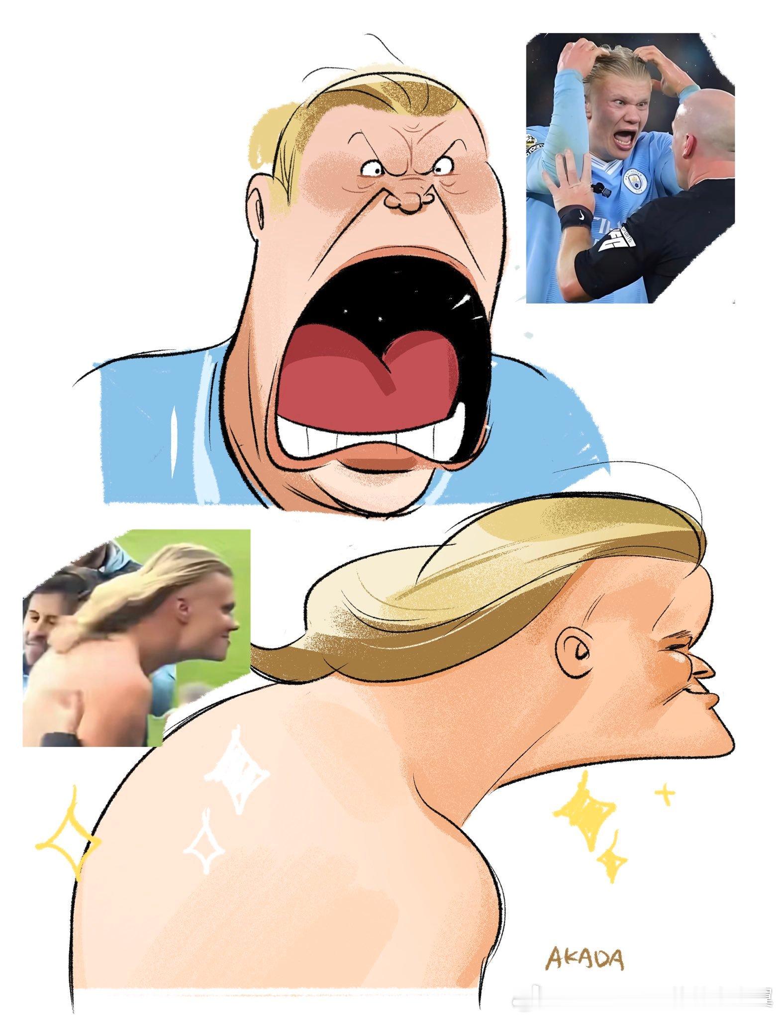世界杯 网友akada_maru给哈宝画的漫画，气质这一块 