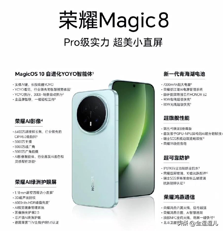 荣耀Magic 8和Magic 8 Pro都发布了，价格上Magic 8标准版4