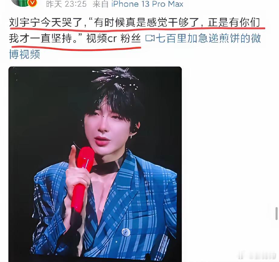刘宇宁演唱会哭着声援赵露思！赵露思前脚发文控诉公司，说自己不干了之后，刘宇宁接着