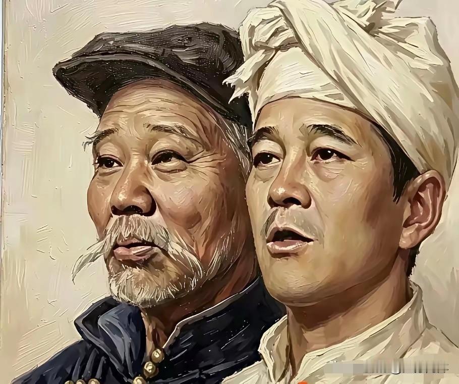 六十年代宣传画，工农联盟！
    人物模特是北方人，工人阶级是赵德刚伯伯，农民