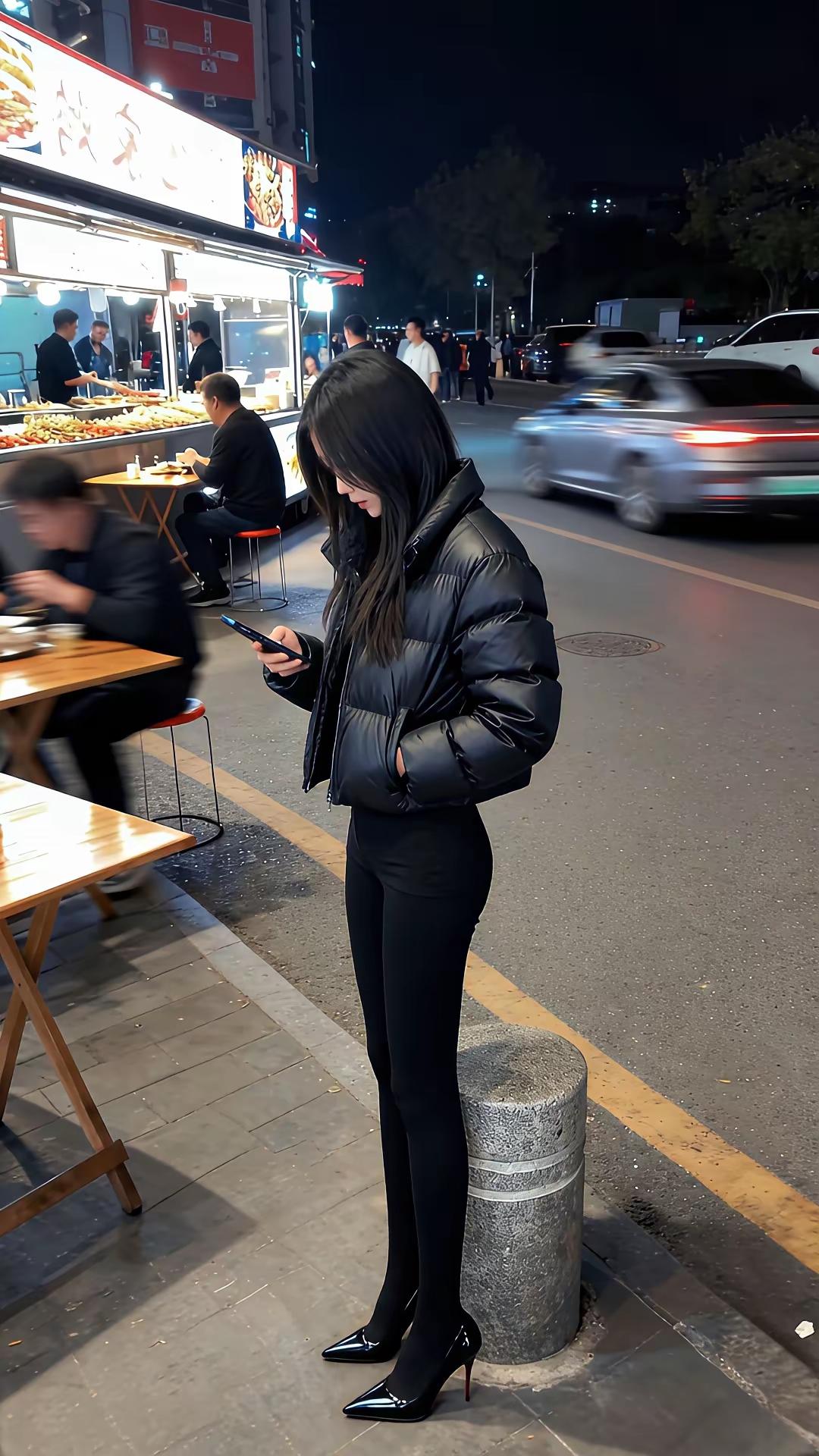 💞午夜的黑魅！
照片太有故事感……