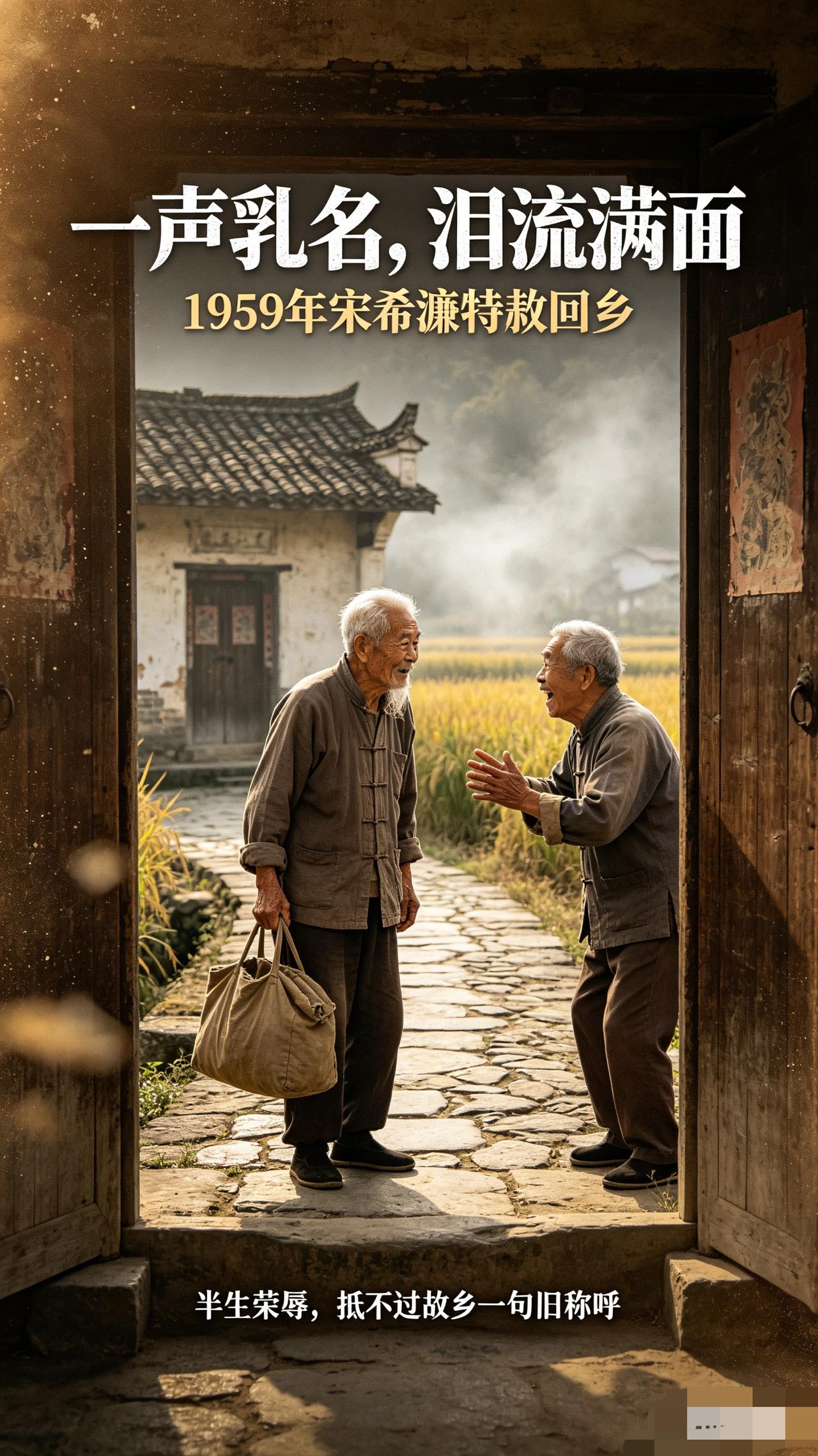1959年宋希濂特赦回乡，儿时玩伴一声乳名，令他泪流满面

1959年，一批战犯