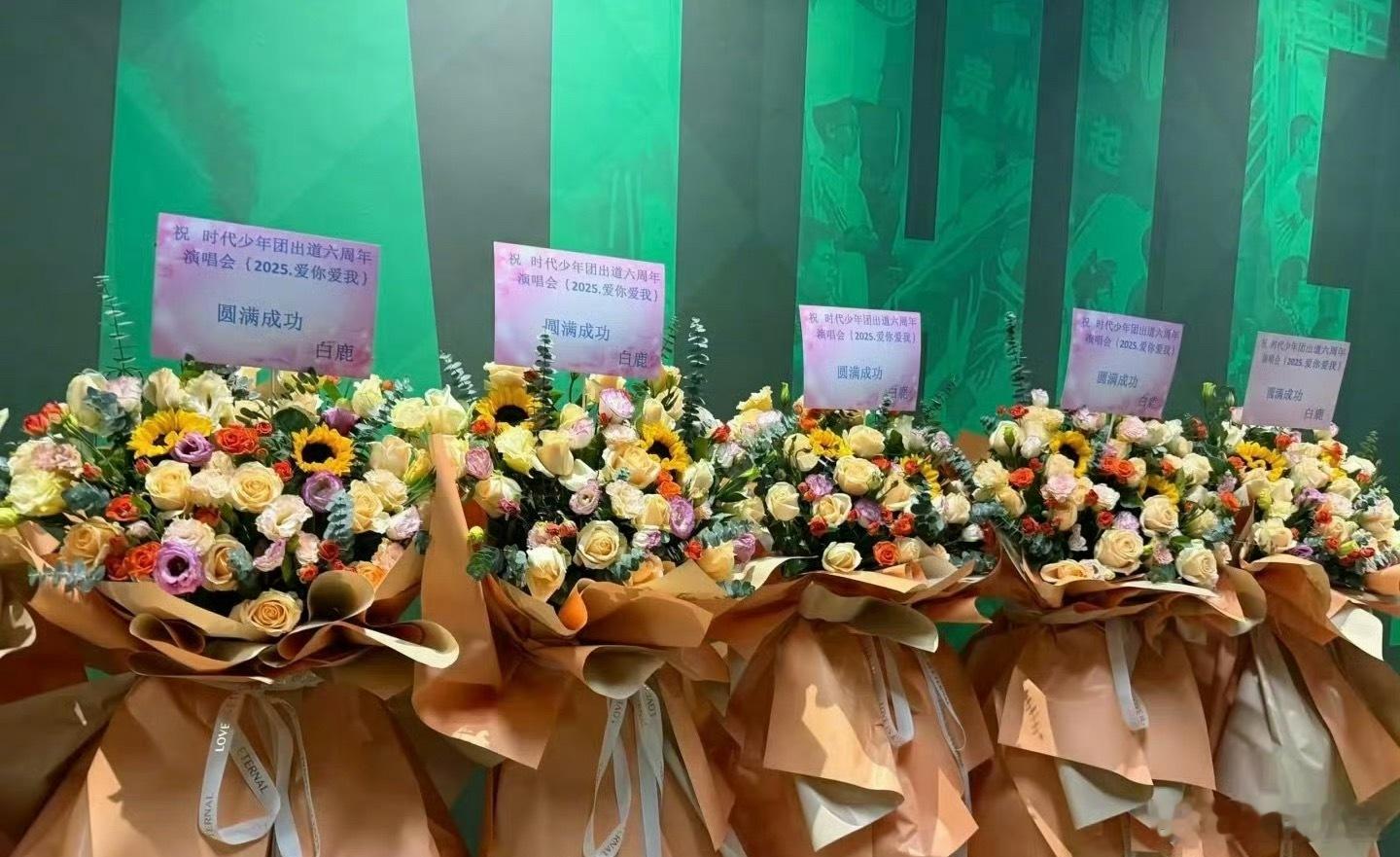 白鹿给时代少年团送花篮了，白鹿张真源最好的姐弟组合 