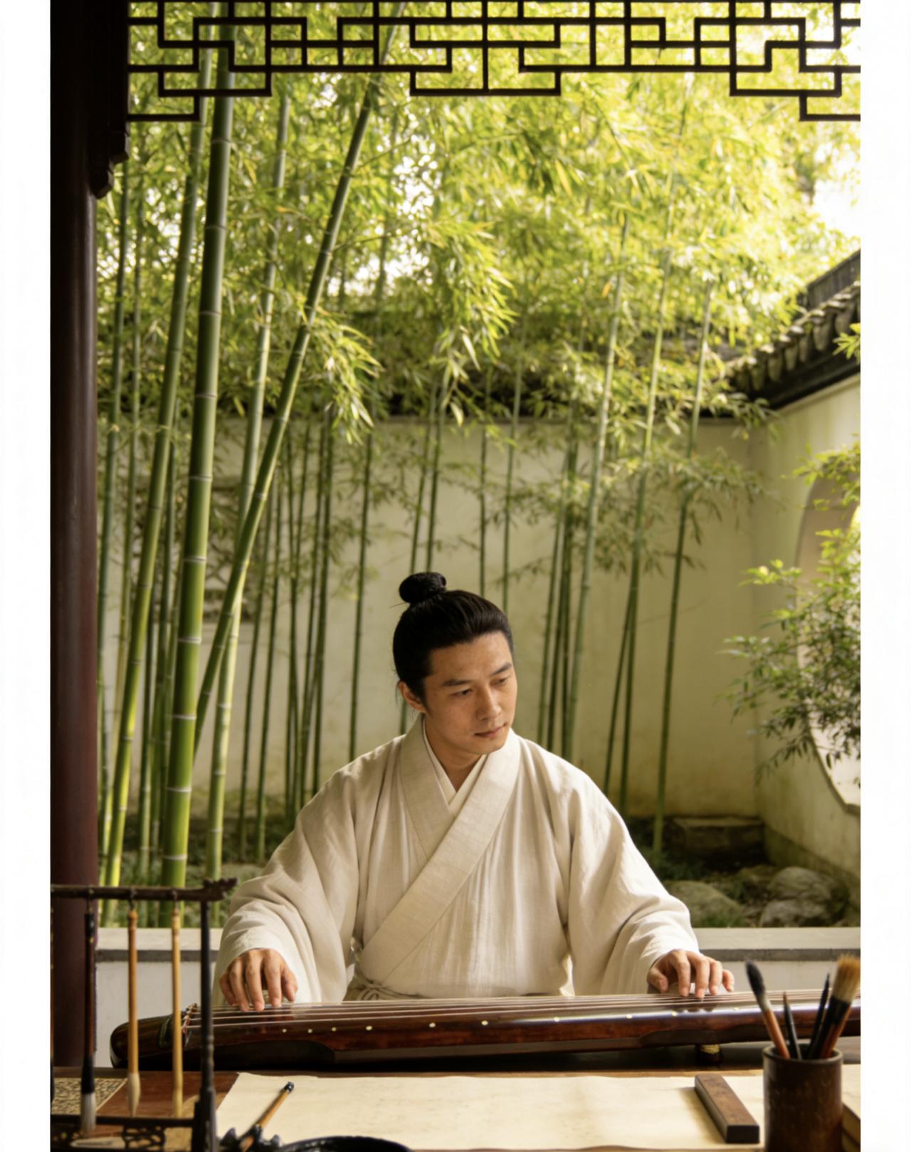 《山居秋暝》
 
空山新雨后，天气晚来秋。
明月松间照，清泉石上流。
竹喧归浣女