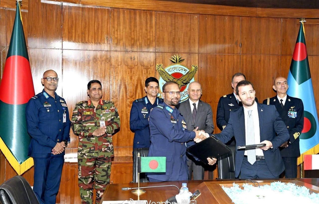 周二，孟加拉国空军 (BAF) 与意大利国防制造商莱昂纳多公司签署了一份意向书 