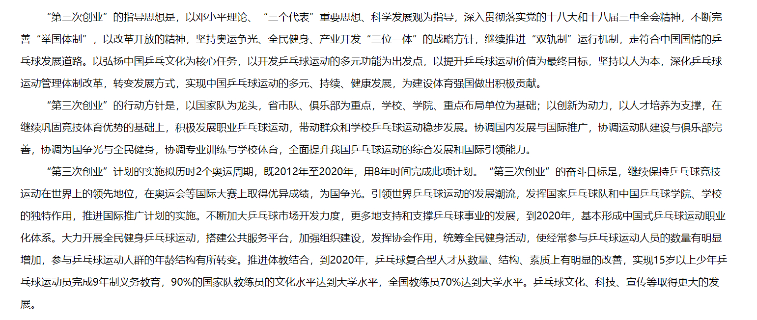 国乒的第三次创业网页链接这是原文地址 