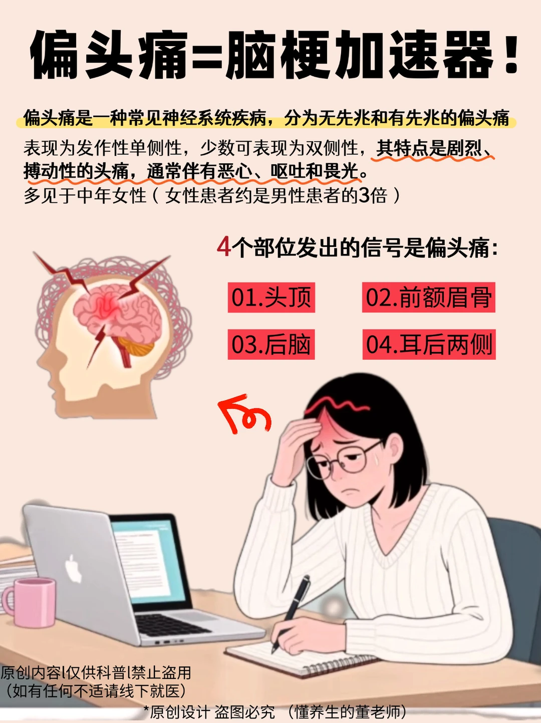 偏头痛别硬扛✅女生必看！