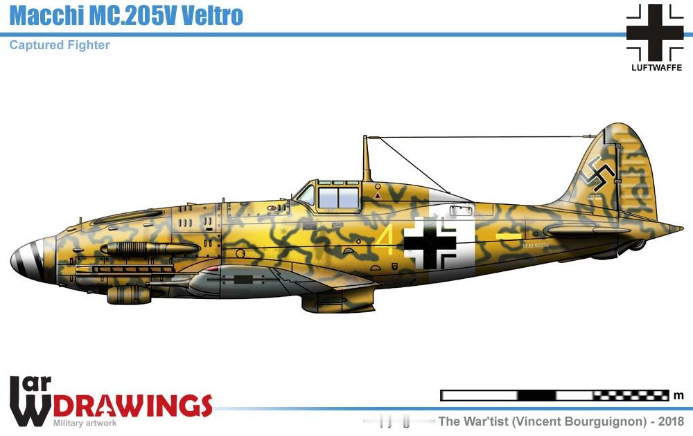 烽火问鼎计划  每天认识一件兵器  马基 MC.205“猎犬”战斗机 