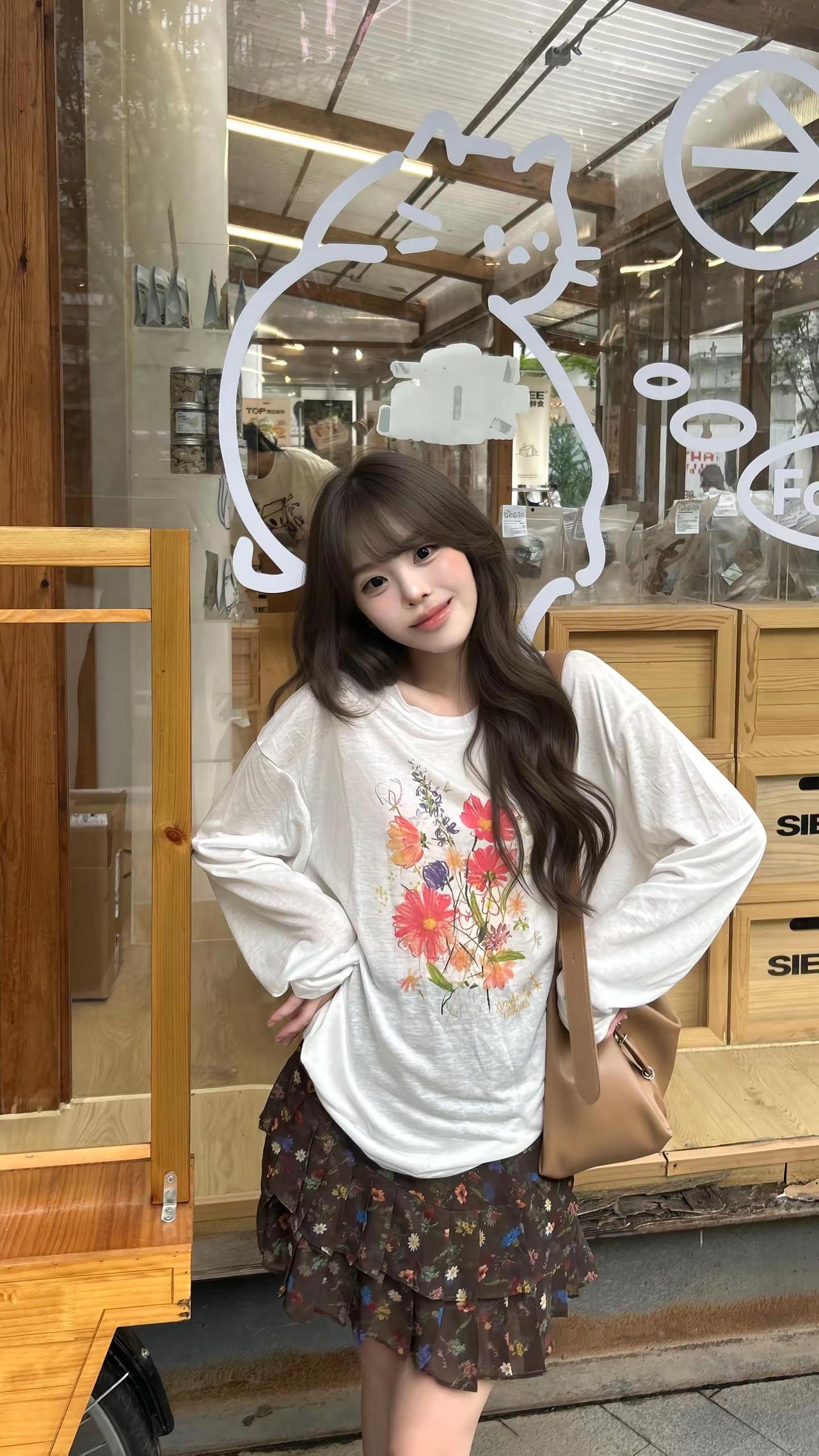 栗子味。少女感ootd  韩系咖啡馆ootd 日系穿搭 ins风