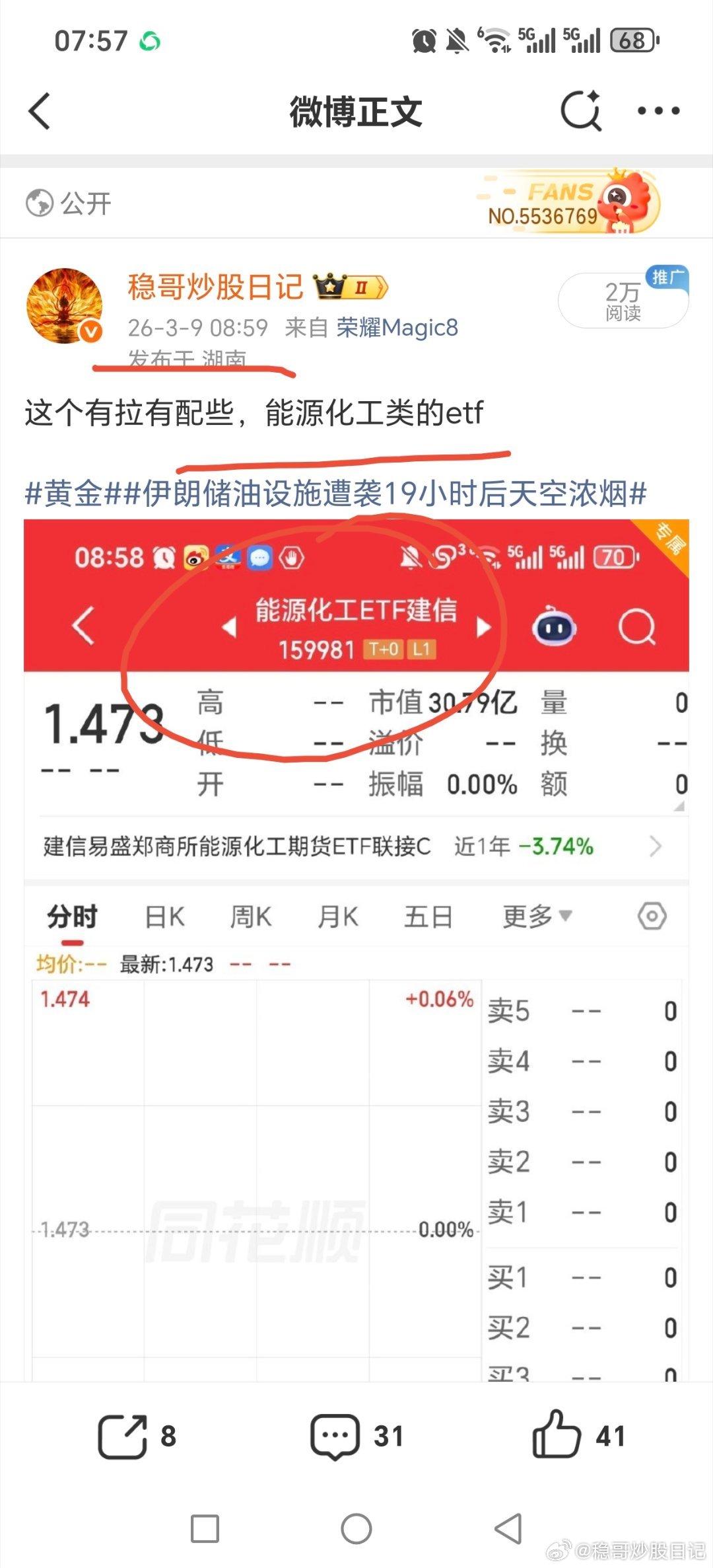 这个159981完全跟期货的，里头没有股票，都是期货，上周提的，大跌又大涨黄金关
