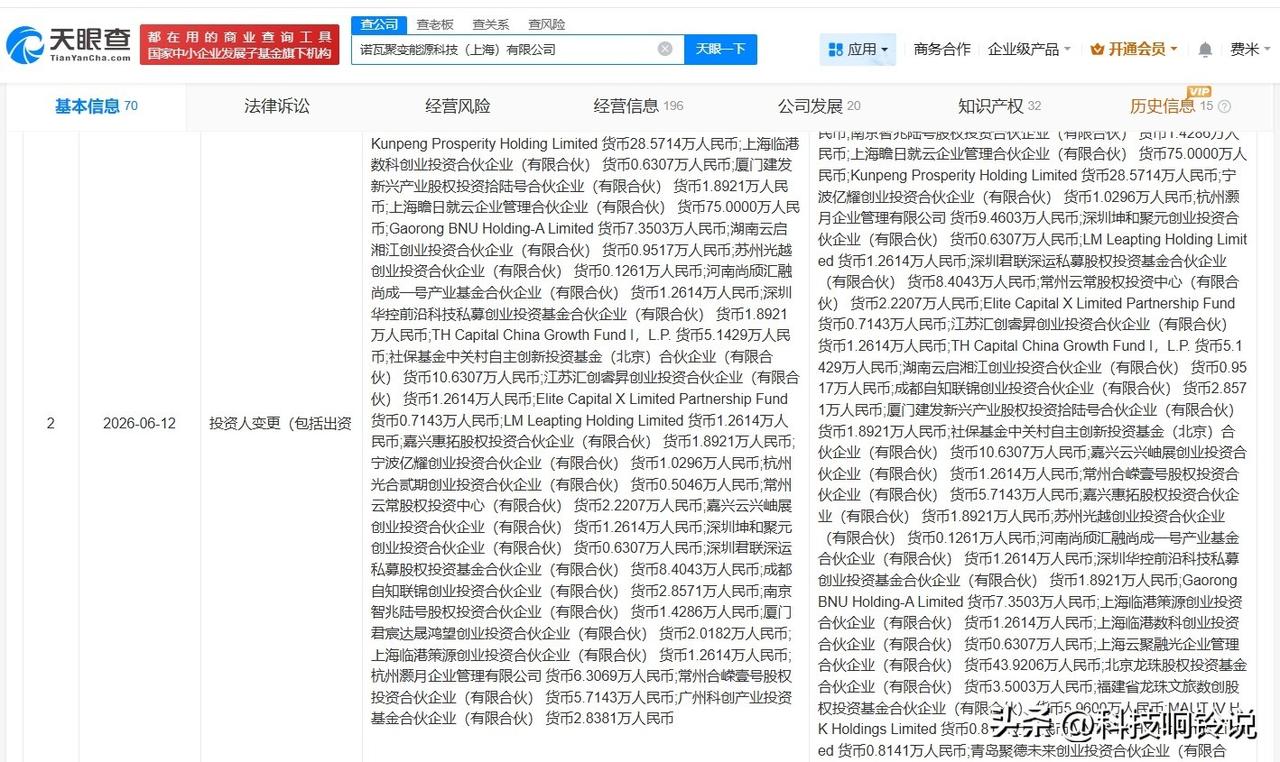 【美团龙珠等入股核聚变装置研发商诺瓦聚变】
天眼查 App 显示，近日，诺瓦聚变