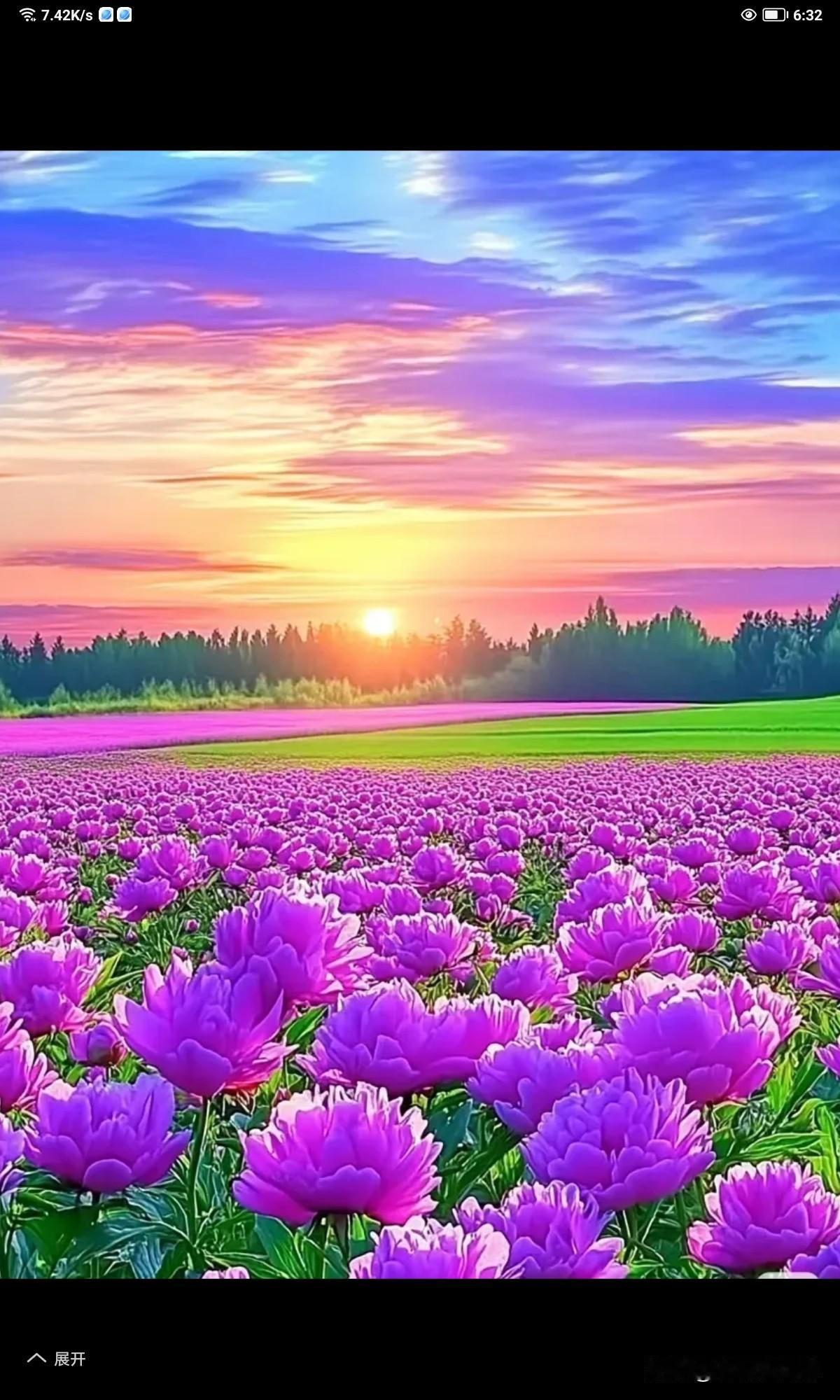 老天作主配制匀，
春雨浇开陌上花。