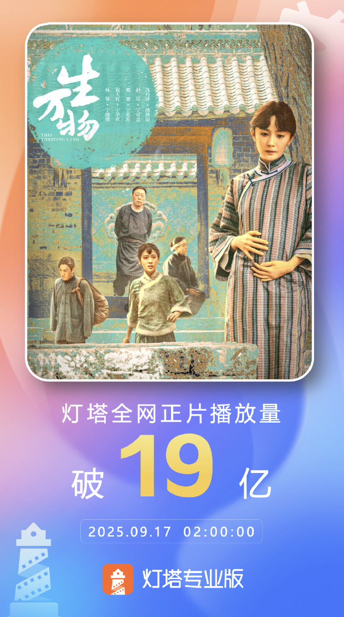 杨幂主演的电视剧《生万物》，目前全网正片播放量已突破19亿，这才是真大爆剧的实力
