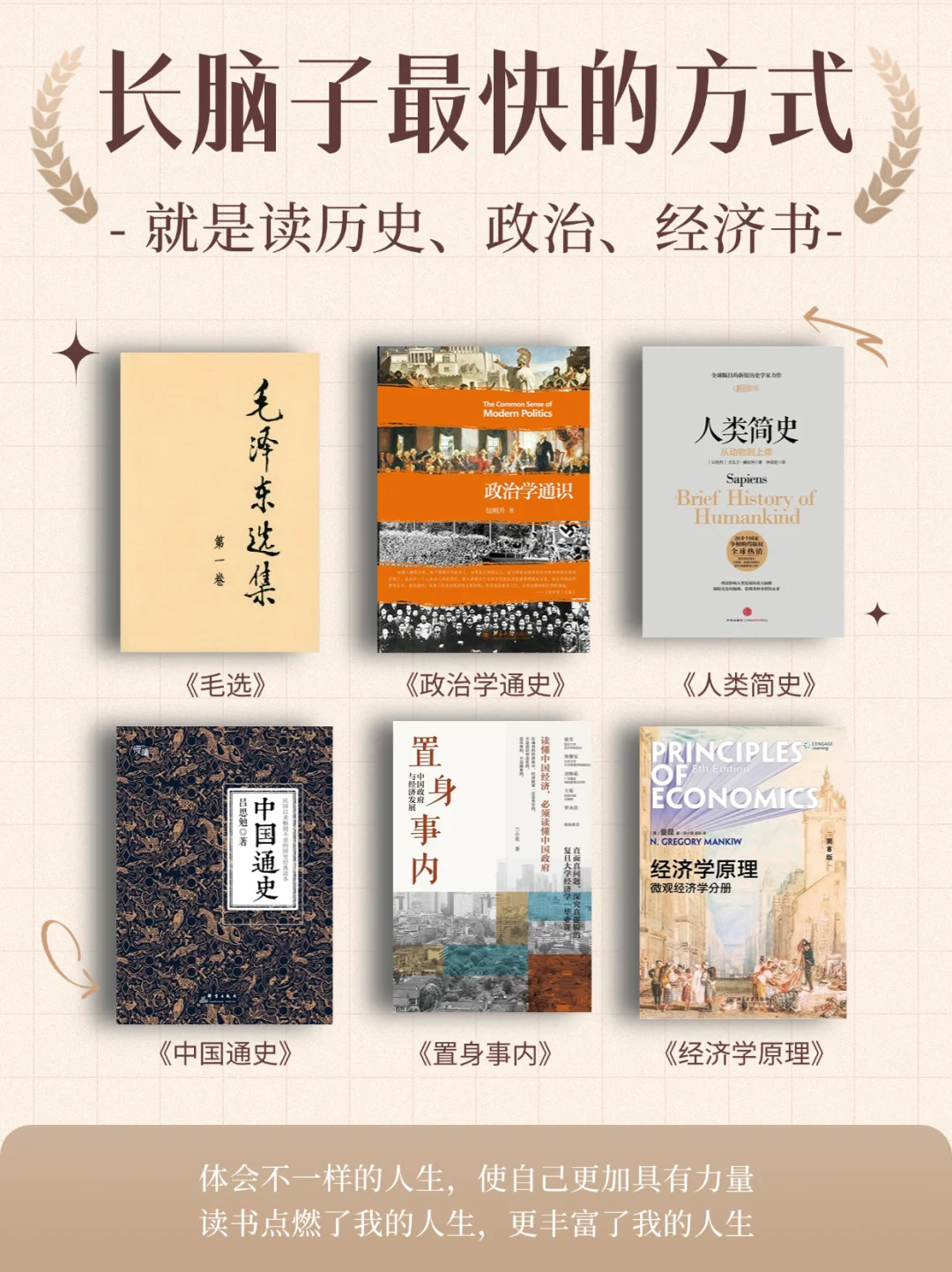 长脑子最快的方式就是读历史✨经济✨政治书