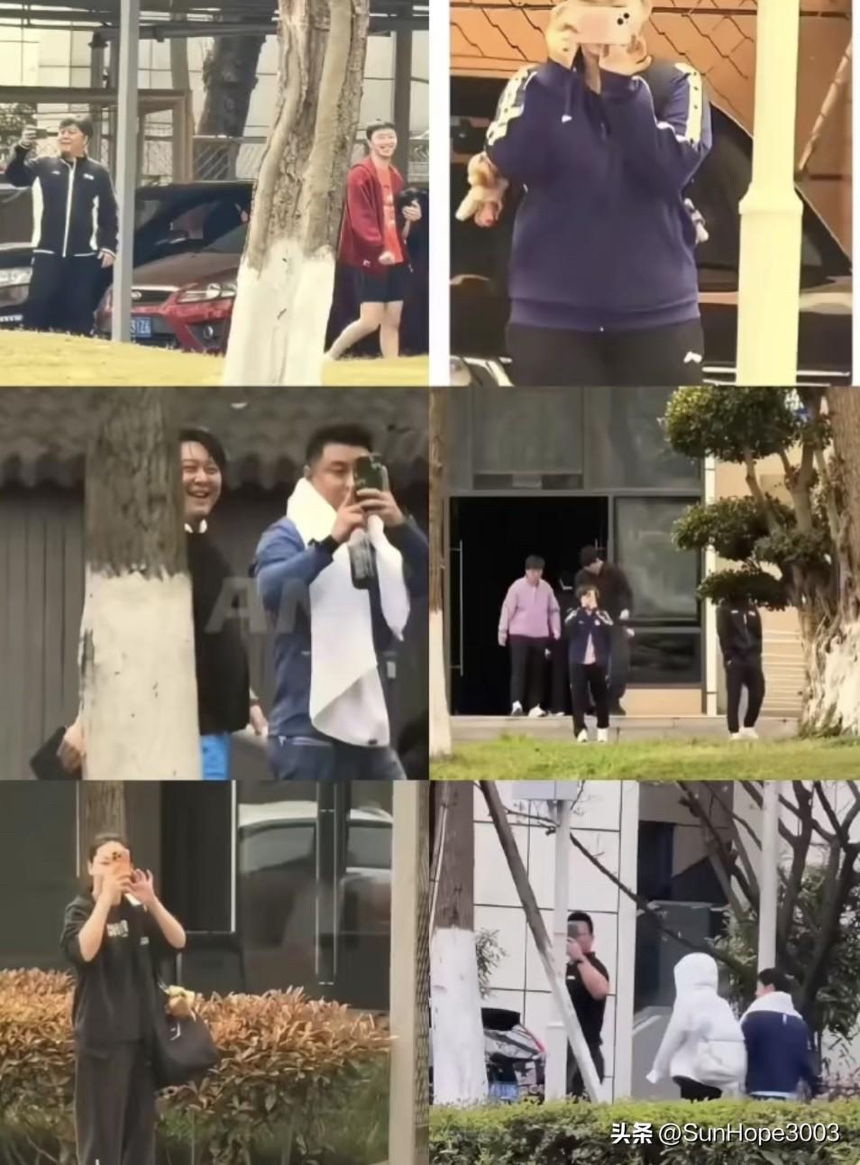 成都封训基地独特的一幕，你拍我，我拍你😁

目前国乒都在成都封训，每天都看到孙