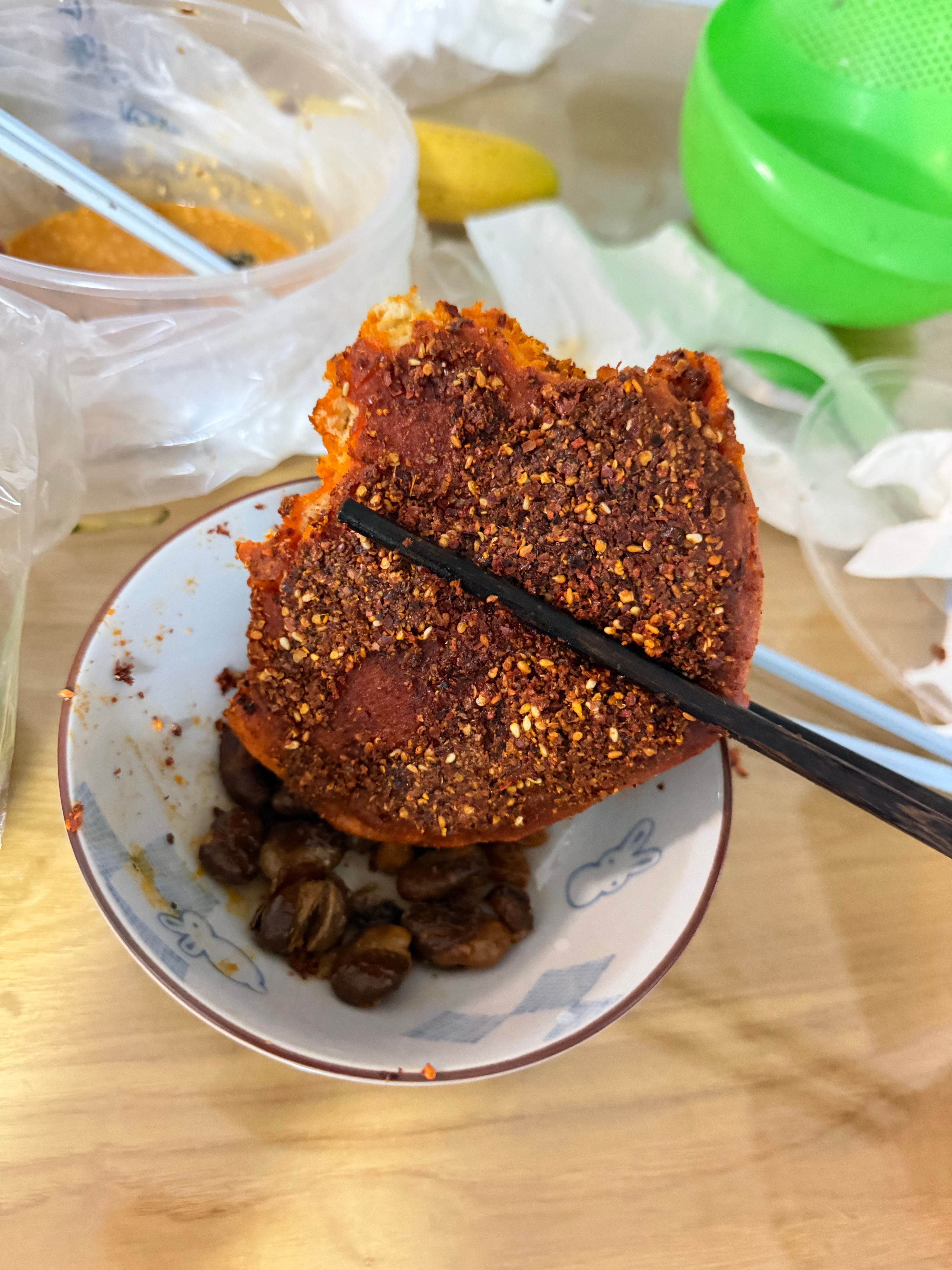 网上买的，完全大成功。空气炸锅炸一下就好了，香死我了。 