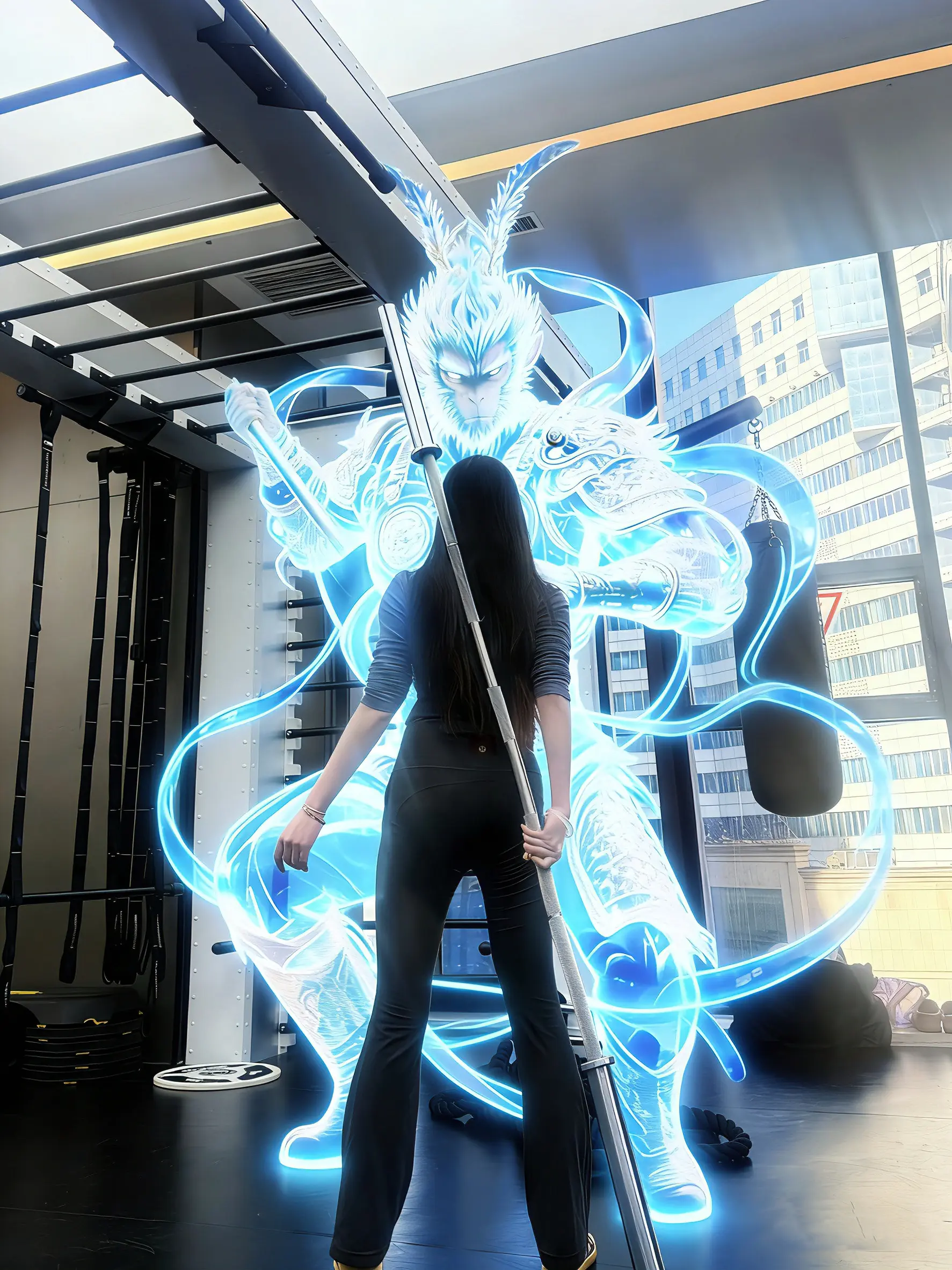 健身人有专属的20kg金箍棒