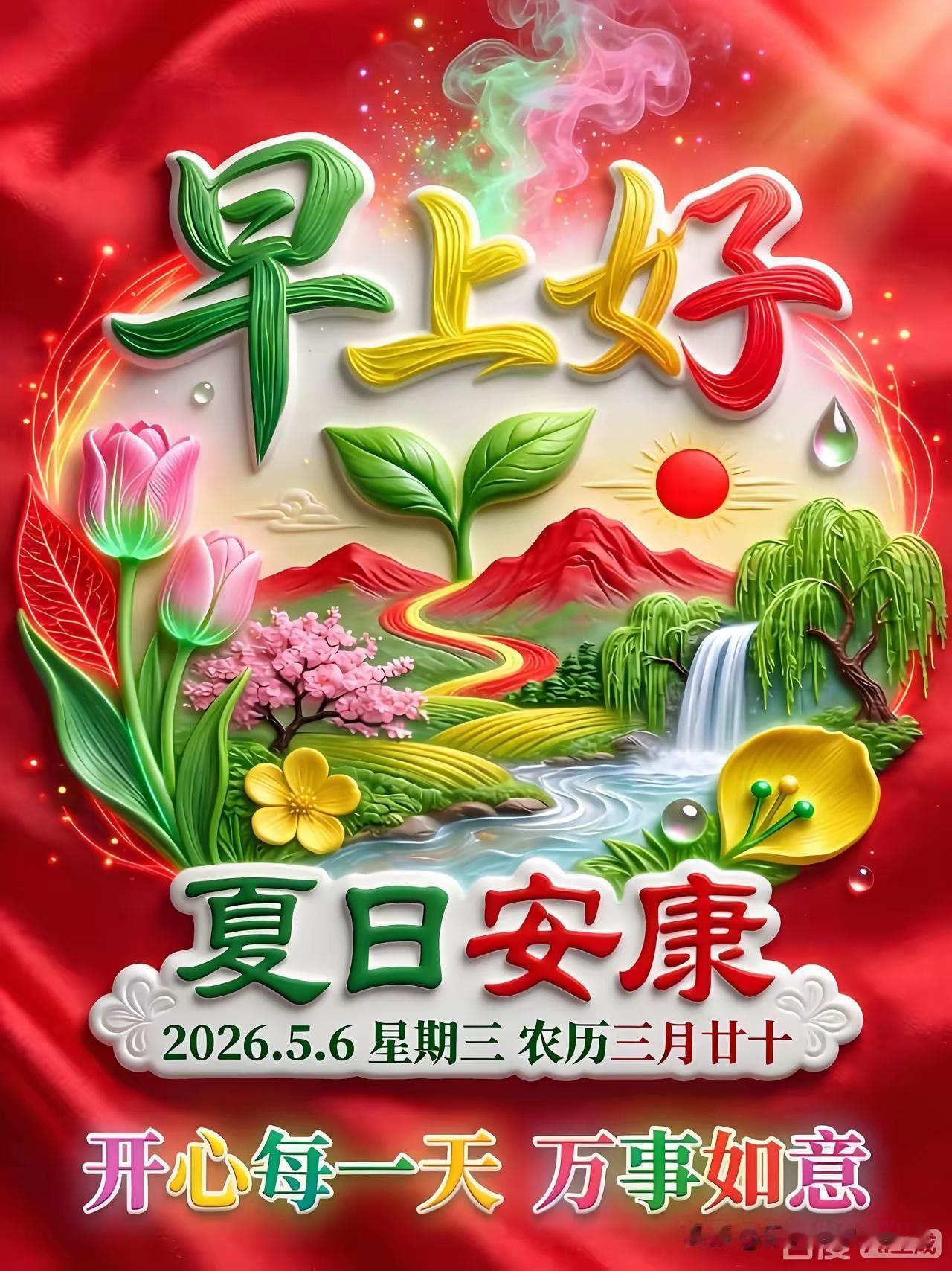2026年5月6日的初夏清晨，朝阳破晓，把晴空染得绚烂，那温柔的清风就像贴心的朋