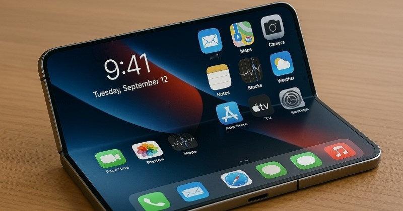 苹果的第一款可折叠 iPhone📱配备 7.8 英寸内显示屏和 5.5 英寸外