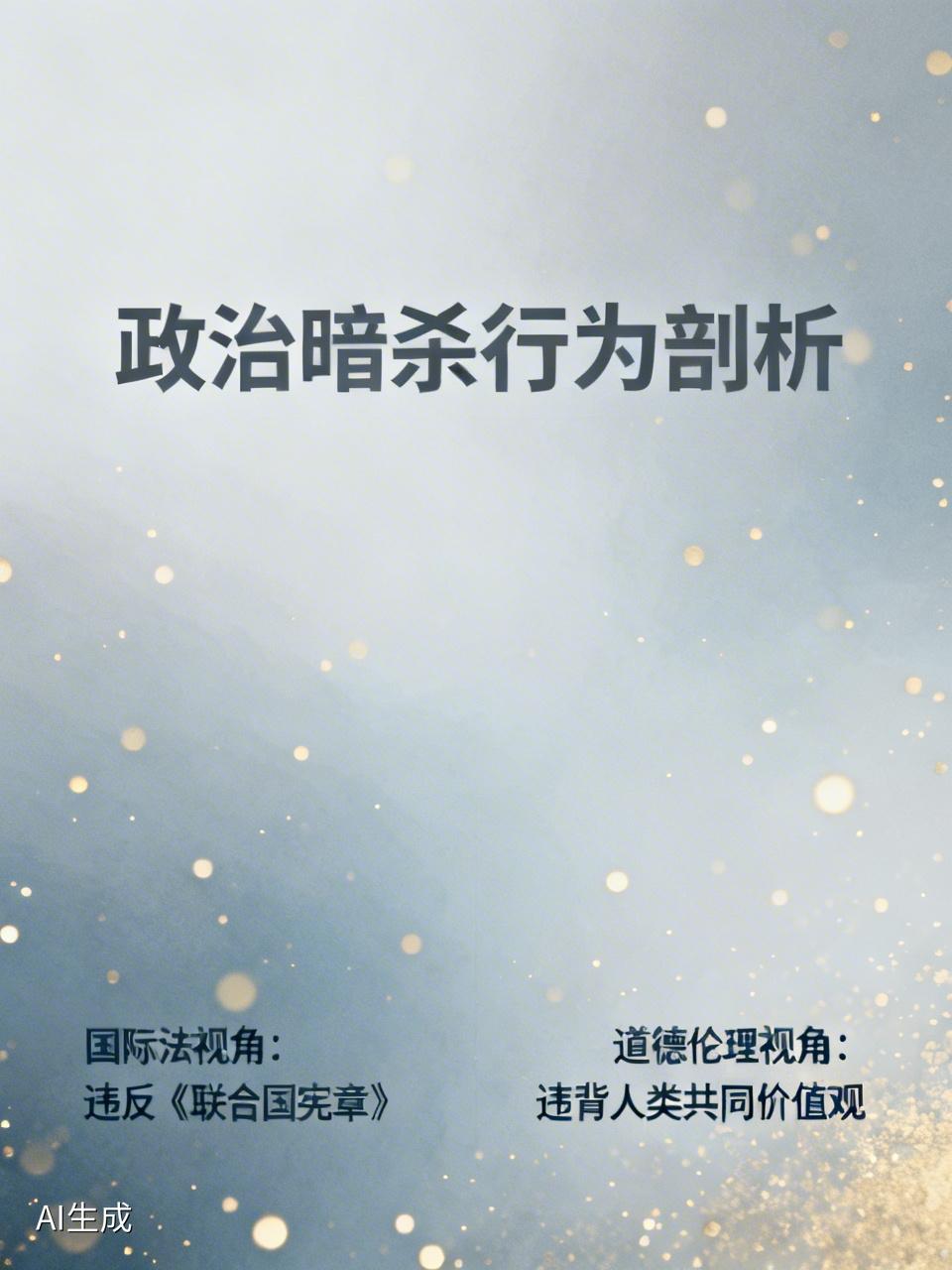 以色列经常性对对手搞政治暗杀，这是一种违反国际法、违背道德伦理且严重破坏地区和平