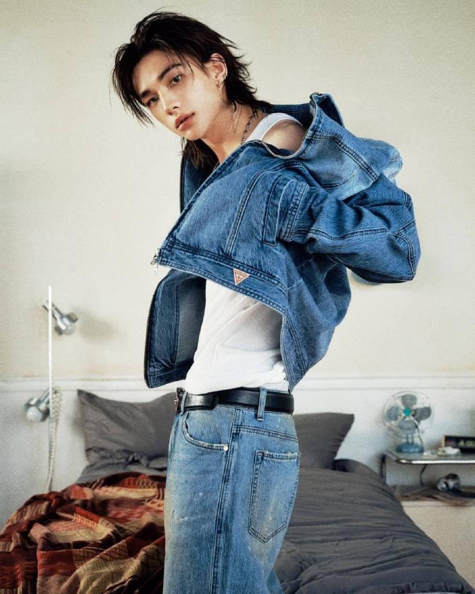 Hyunjin in GUESS × VOGUE Korea