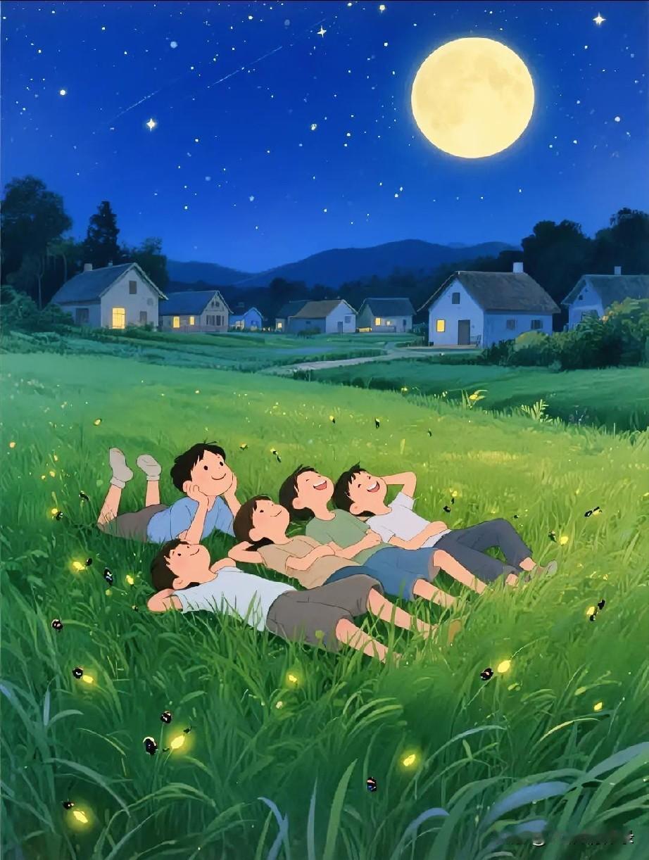 70后年少的夏夜星空真的是满天星，璀璨。
又大，又亮，又近，仿佛伸手就能摘到。