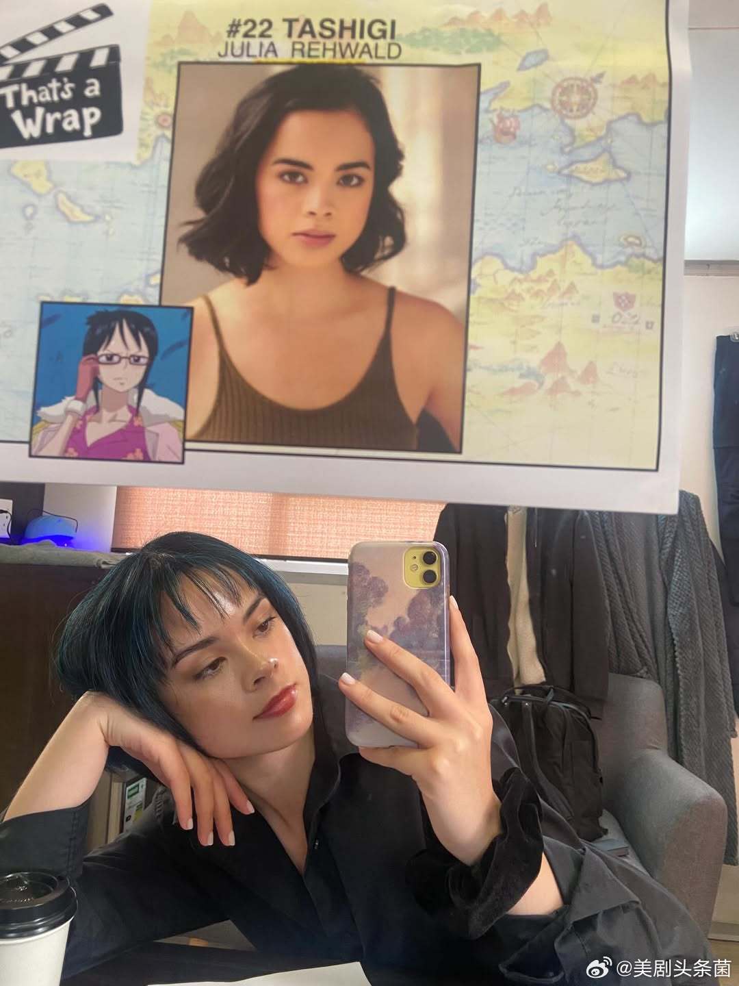 《海贼王》第二季“达斯琪”演员Julia Rehwald晒片场照。海贼王