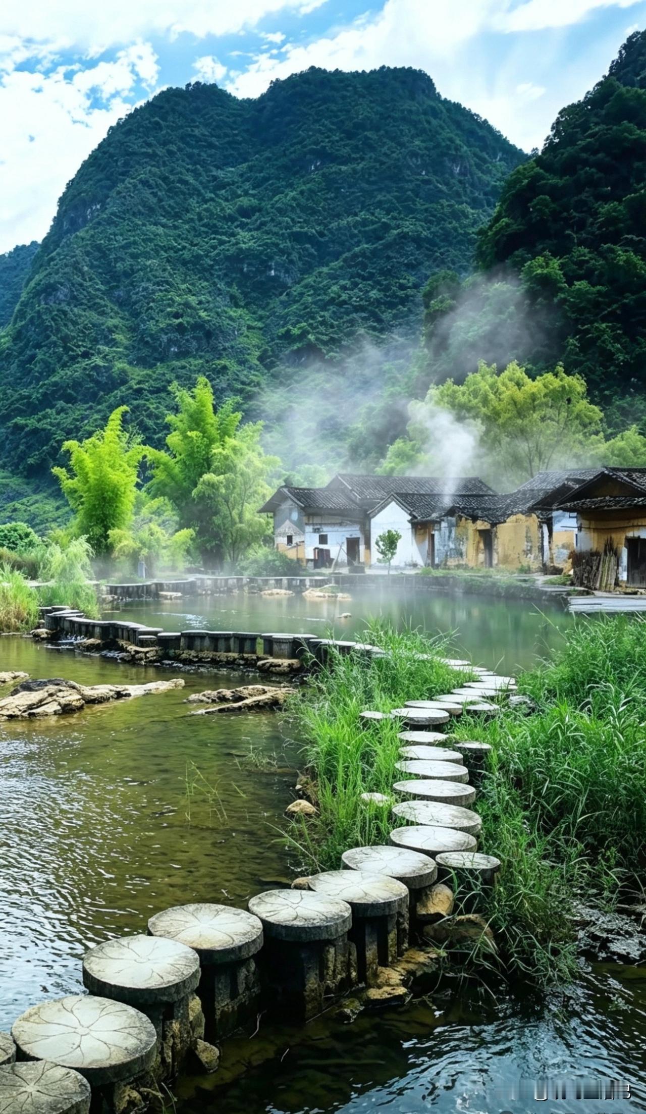山村美景，拿图吱一声[灵光一闪]