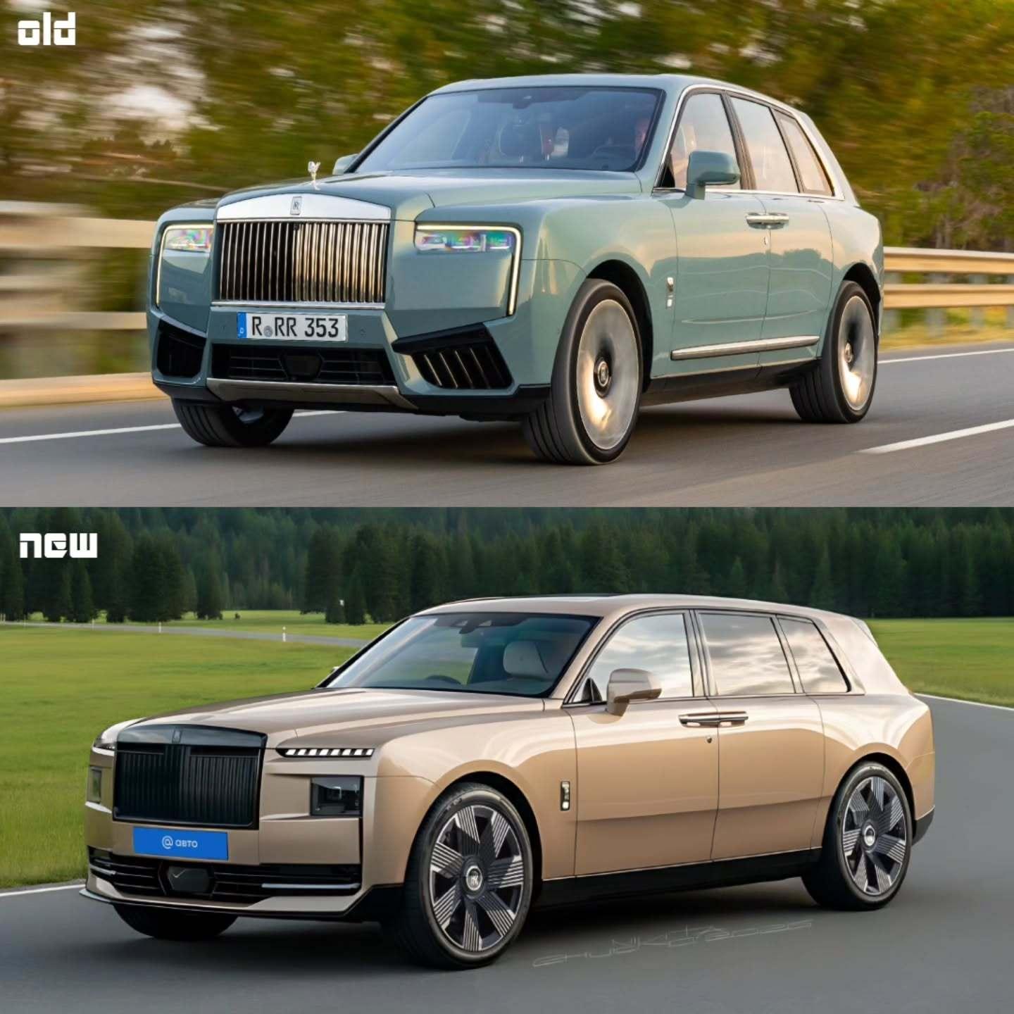 基于最新谍照的第二代库里南渲染图劳斯莱斯库里南