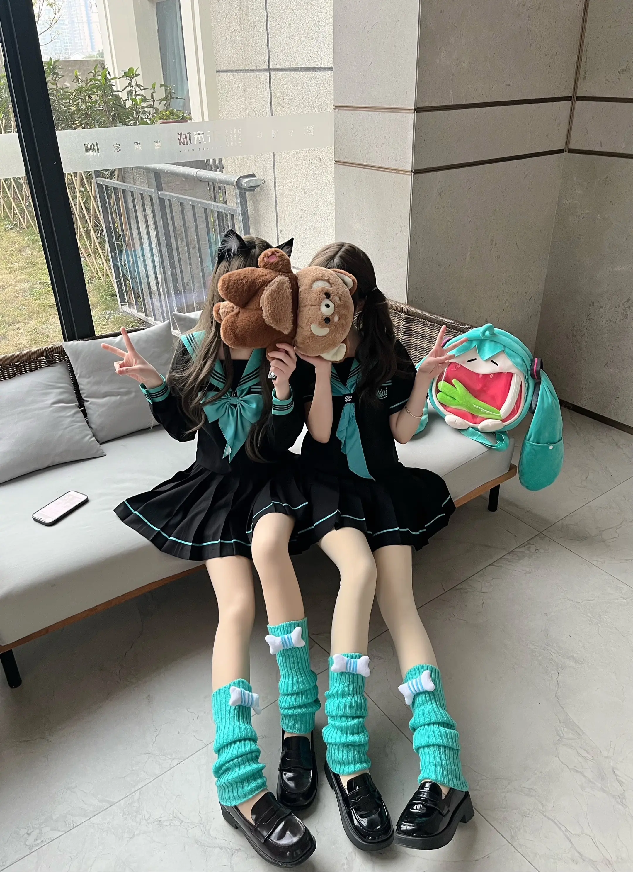 jk双子这么拍！！快拉上好朋友见面这样拍吧～