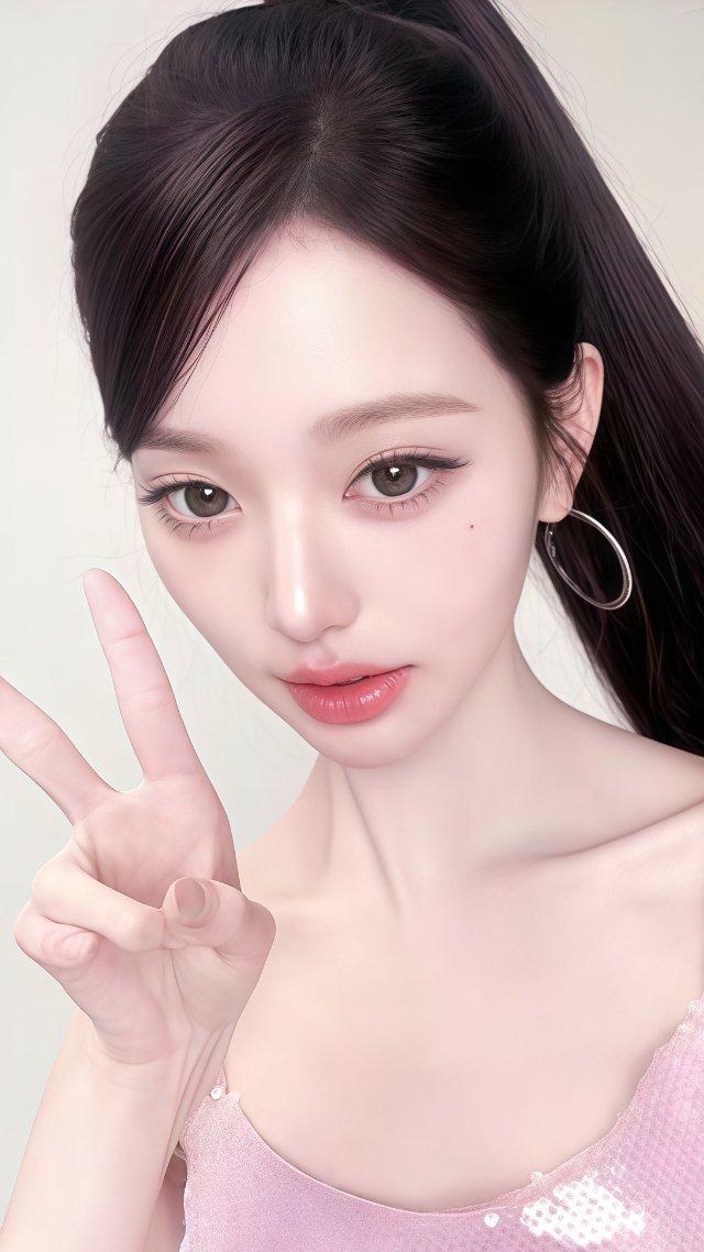 这两张自拍小卡好漂亮啊！女神太适合粉色了啊啊啊！  专栏 · LOVE张元英–w