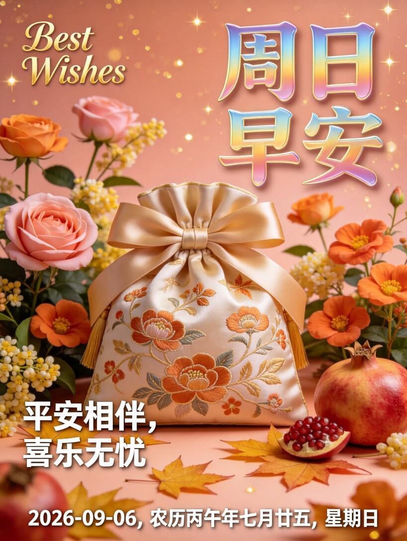 2026.9.6周日早安祝福图片壁纸拿图吱一声噢～ 