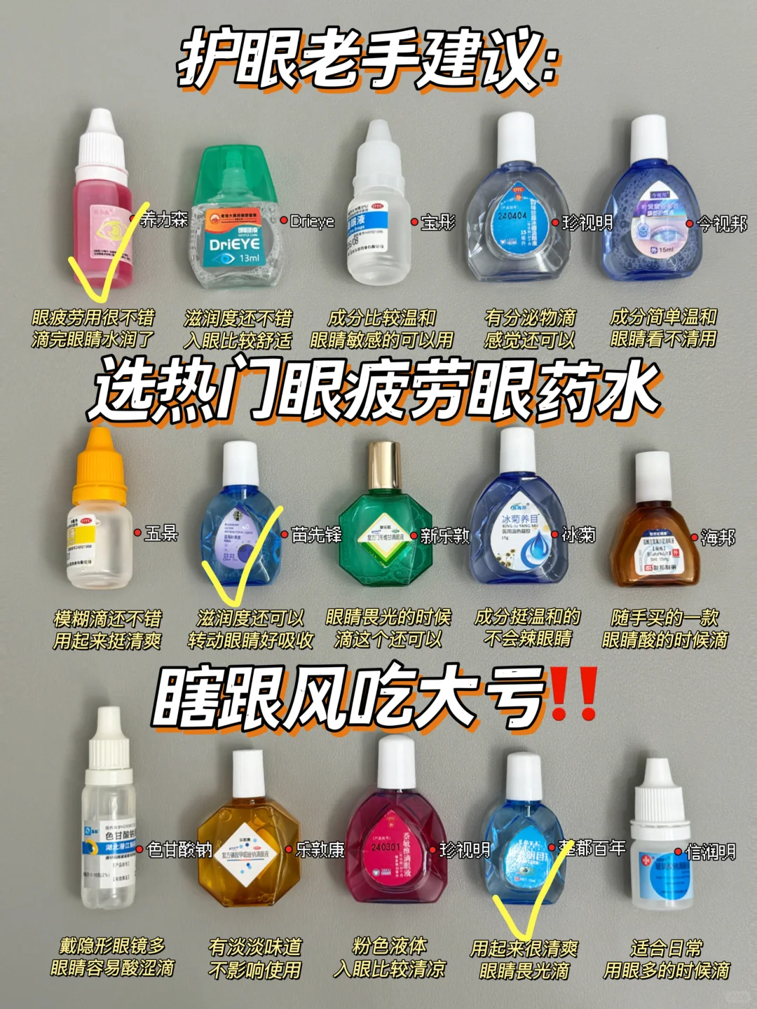 护眼老手建议：入手热门眼药水别跟风！